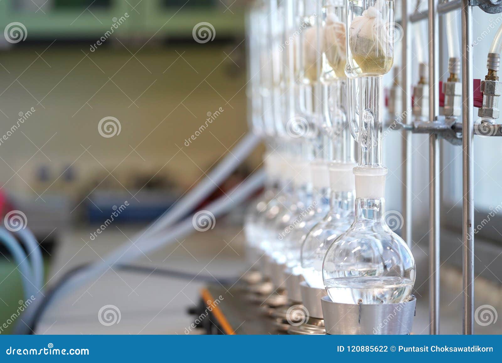 Soxhlet Extractor.Percolatorboiler and Reflux Stock Photo Image of