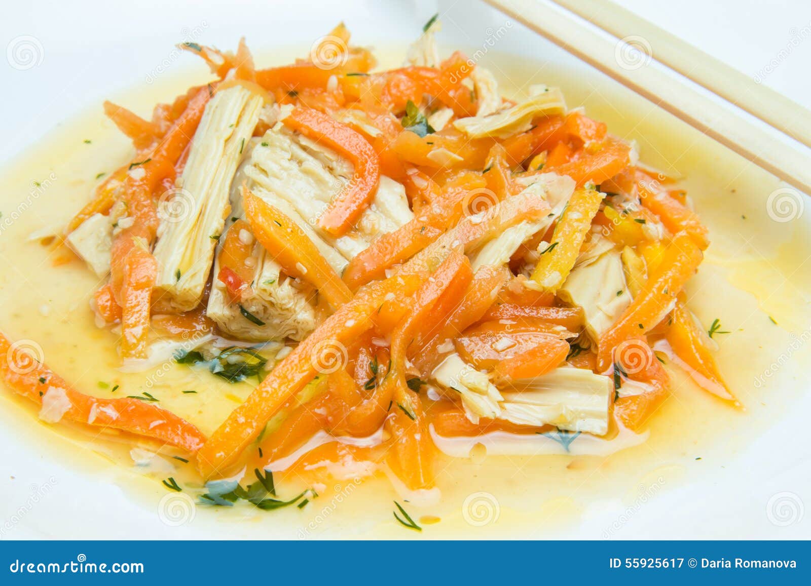 Soy asparagus and carrots stock image. Image of chopsticks 55925617