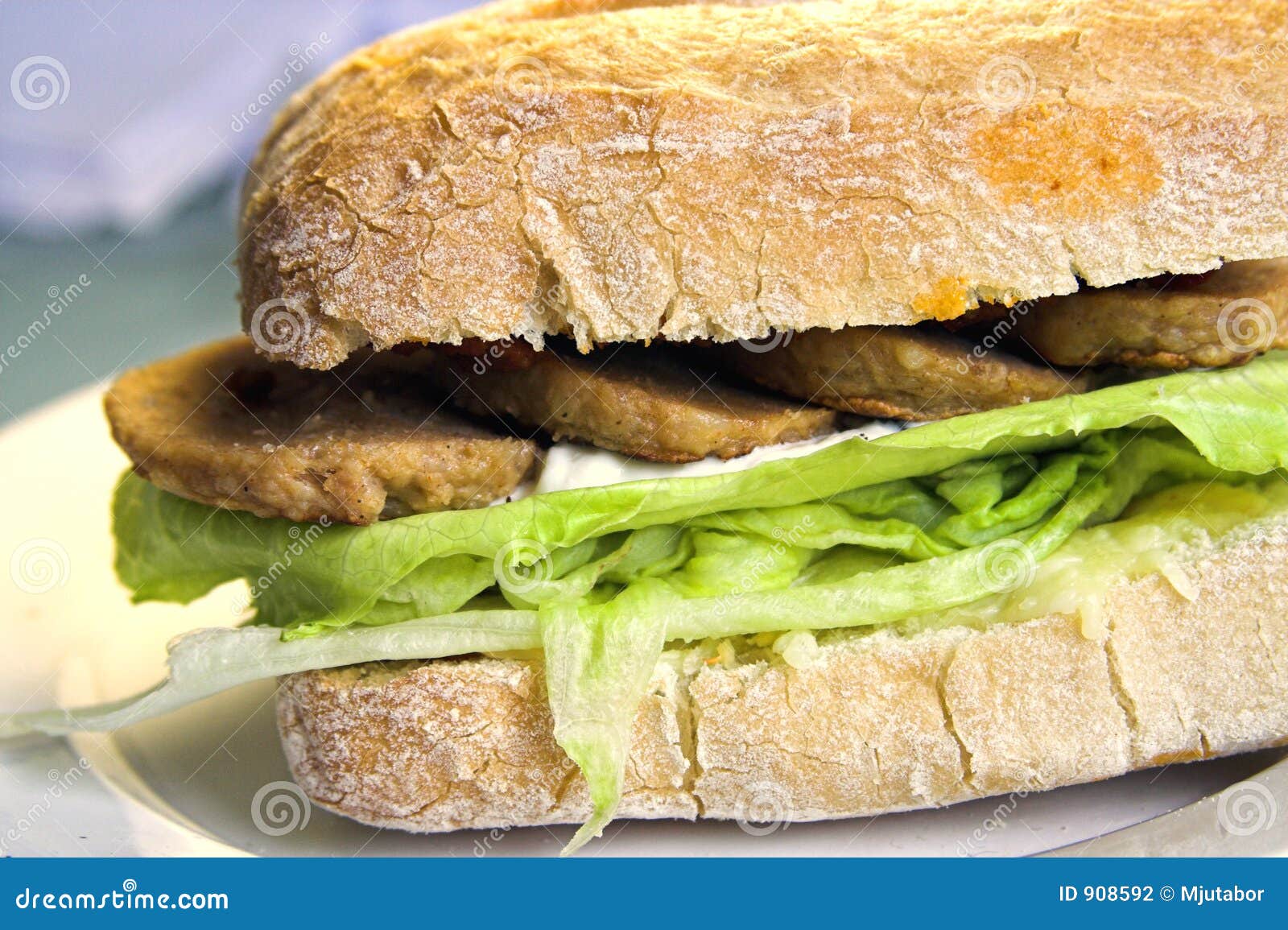 soy burger ciabatta