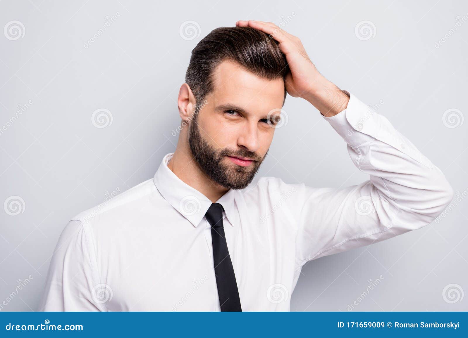 Soy Guapo Foto De Cierre Del Hombre De Negocios Macho Brazo T ctil