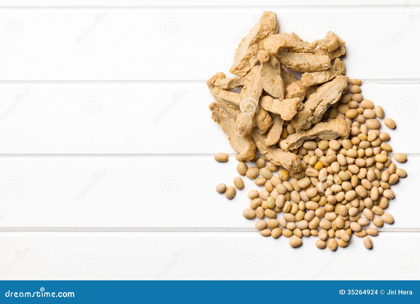 Soy meat with soybeans stock photo. Image of veggie, white 35264924