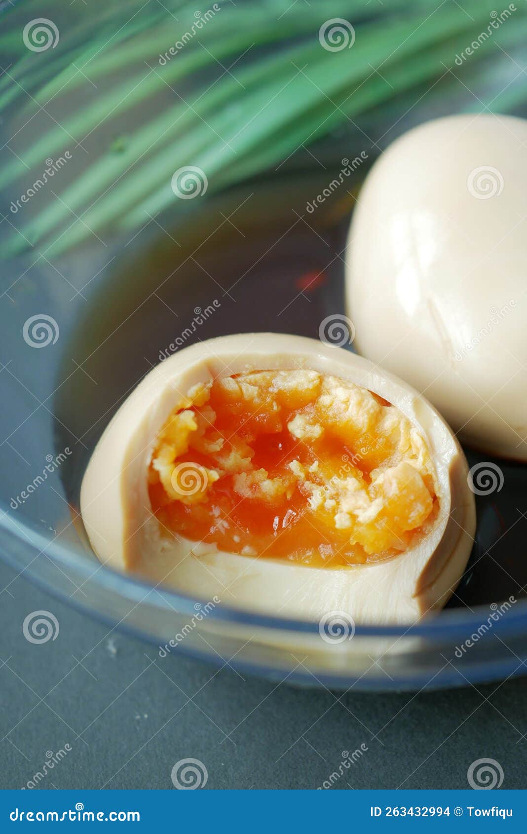 Soy Sauce Marinated Egg in a Bowl . Stock Photo Image of pepper, side