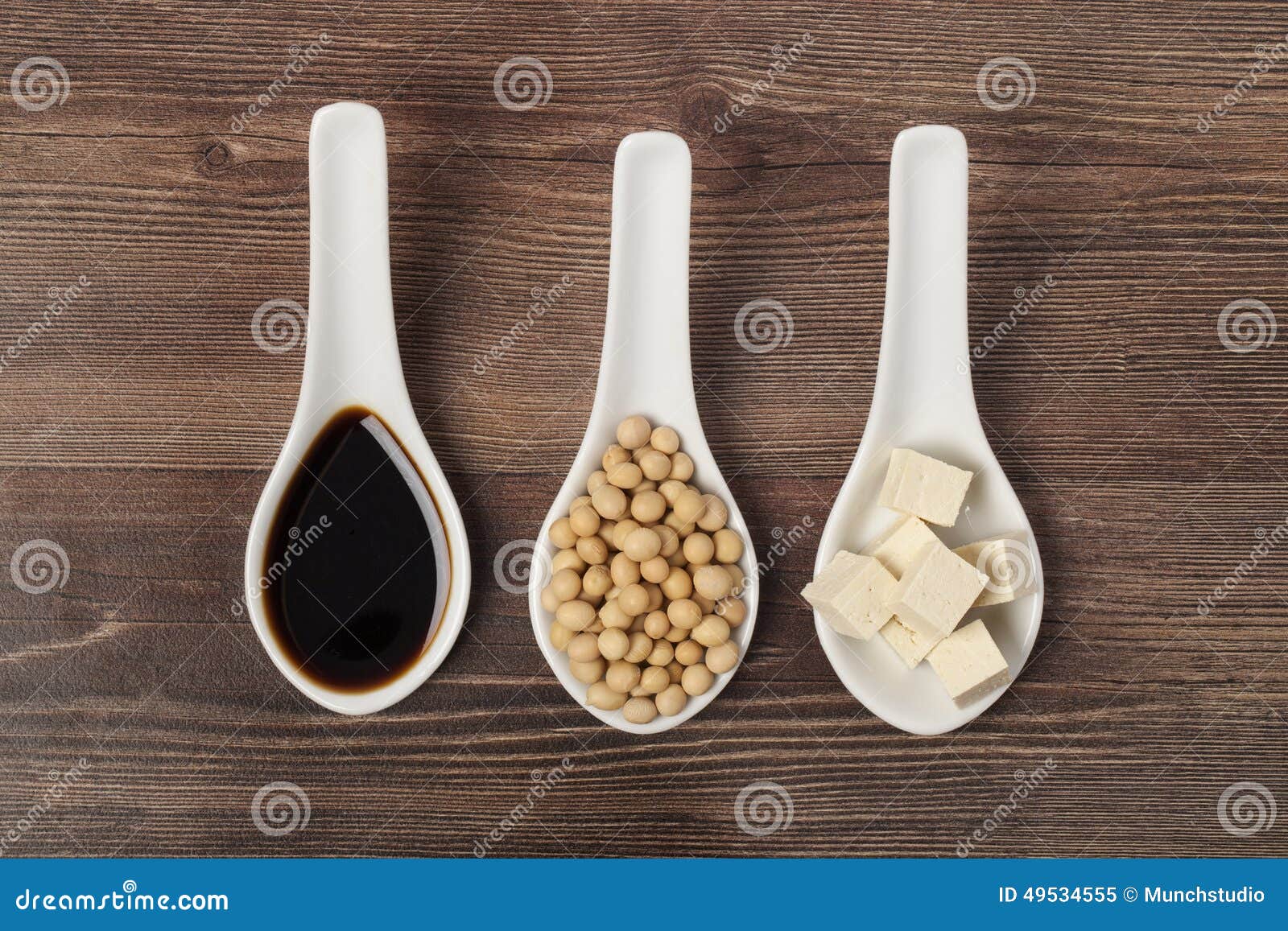 soy sauce soya beans and tofu
