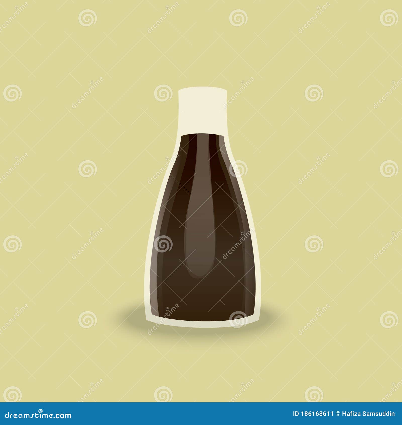 soya sauce bottle.   decorative 