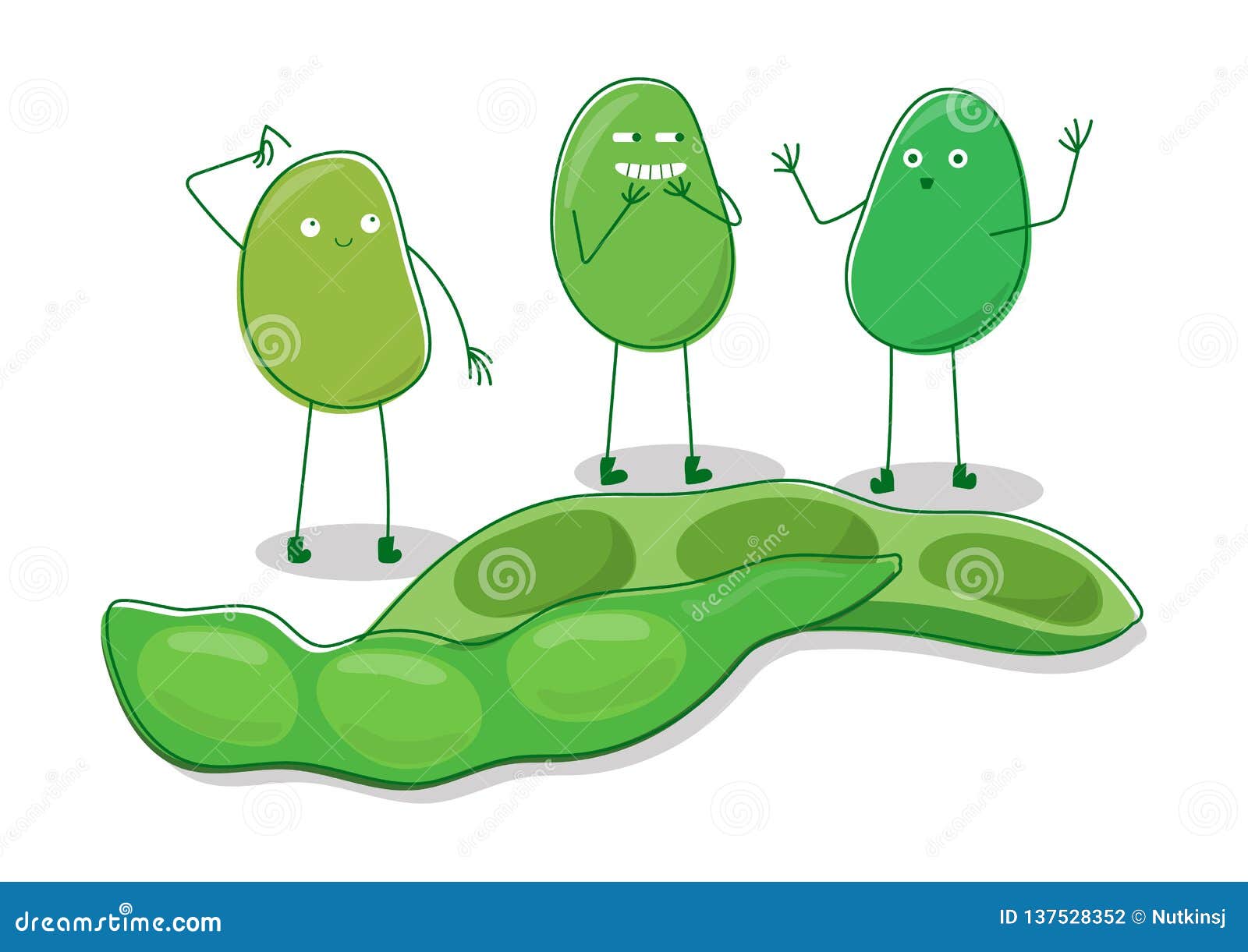 Soybean Cartoon stock vector. Illustration of graphic - 137528352