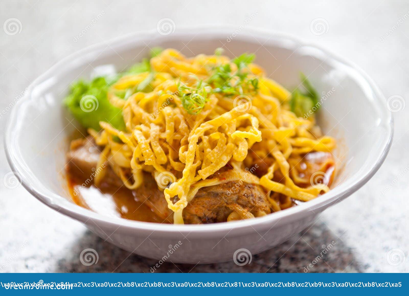 Soybean Noodle and Chicken with Curry Stock Image Image of kitchen