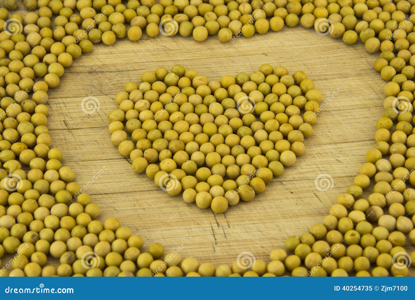 With the Soybean is Placed into the Heart Stock Image Image of