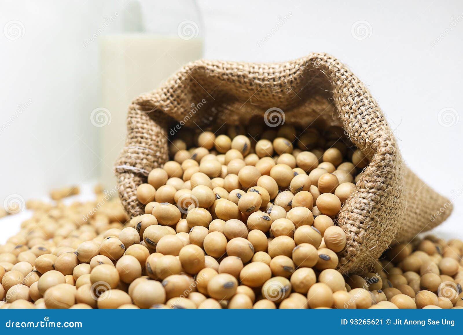 Soybean In Sack Stock Photo, Picture and Royalty Free Image. Image 32960816.