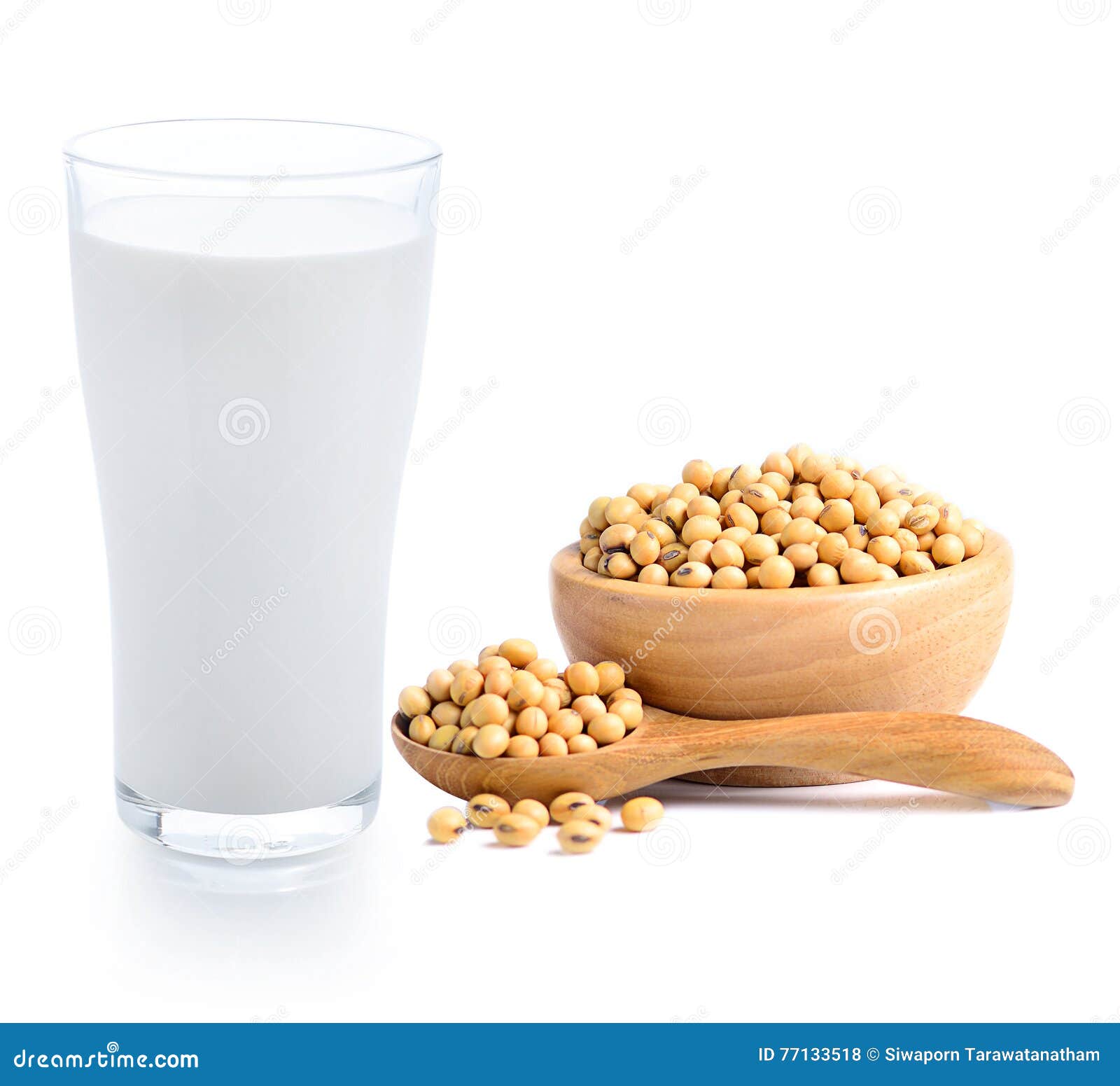Soybeans and Soy Milk in a Glass. Stock Photo Image of vegetable, healthy 77133518