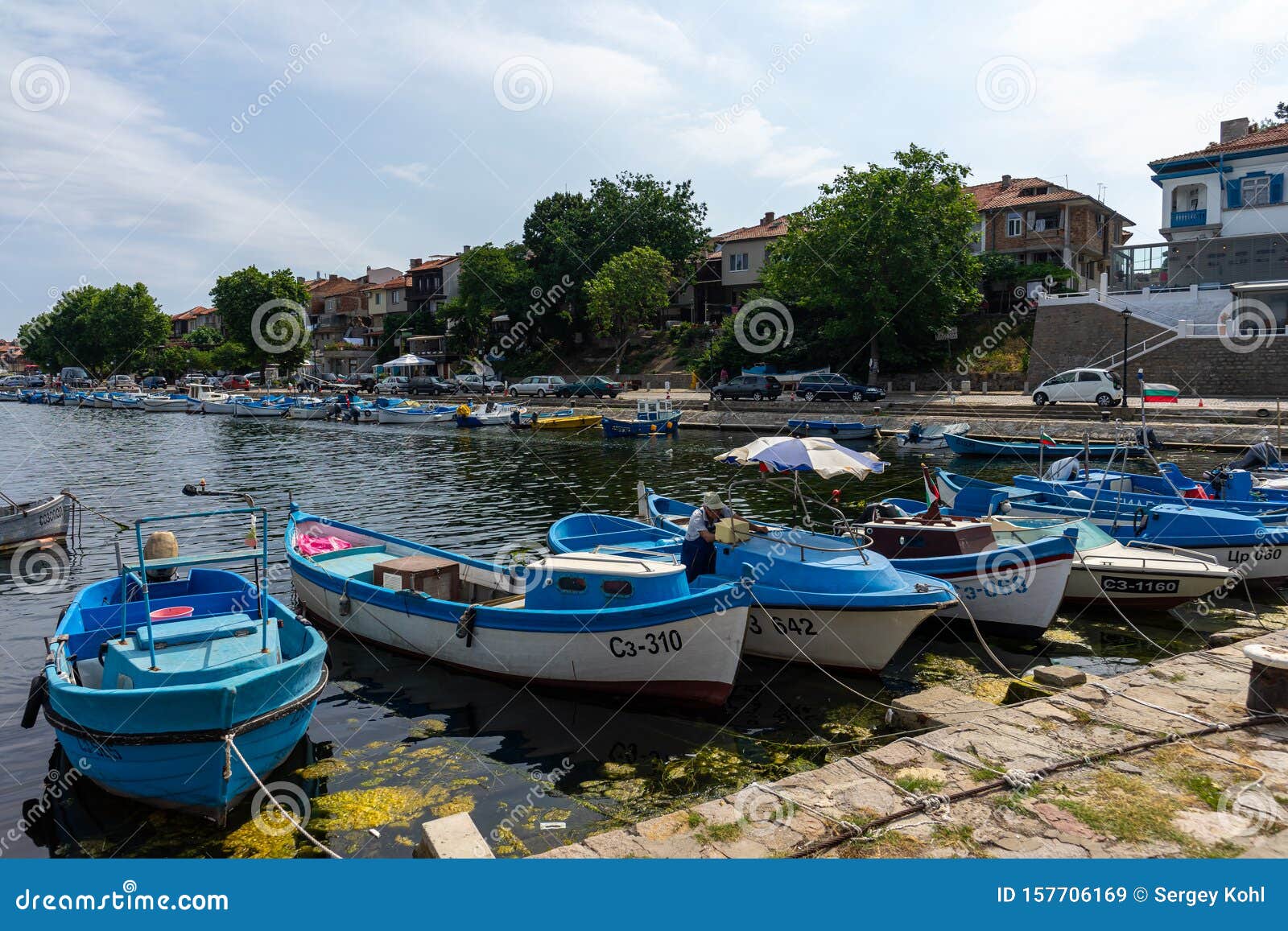 Fishing Boats at the Seaport are at the Pier Editorial Stock Image