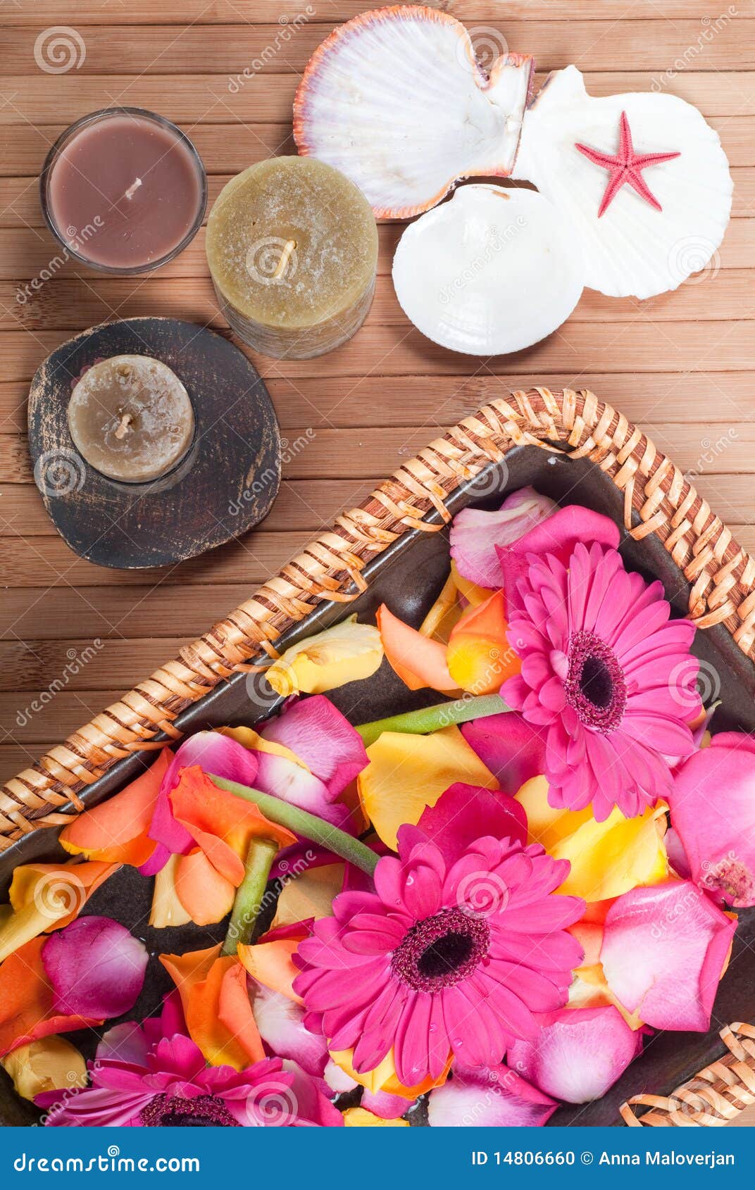 Spa accessories stock photo. Image of flower, shell, beautiful 14806660