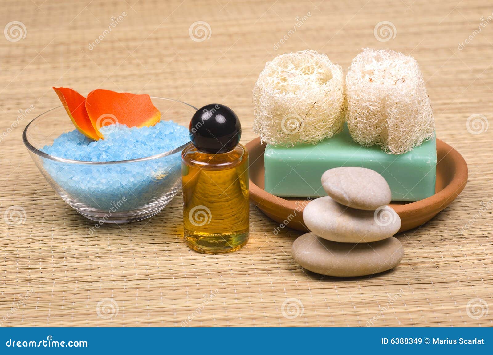 Spa accessories stock image. Image of relax, shower, flower 6388349