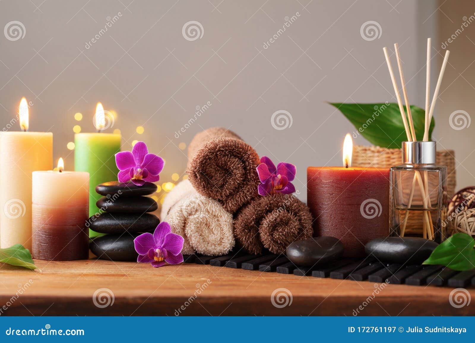 Stones Aromatic Candles and Orchids Blooms Treatment Va Details about   Ambesonne Spa Bedspread 