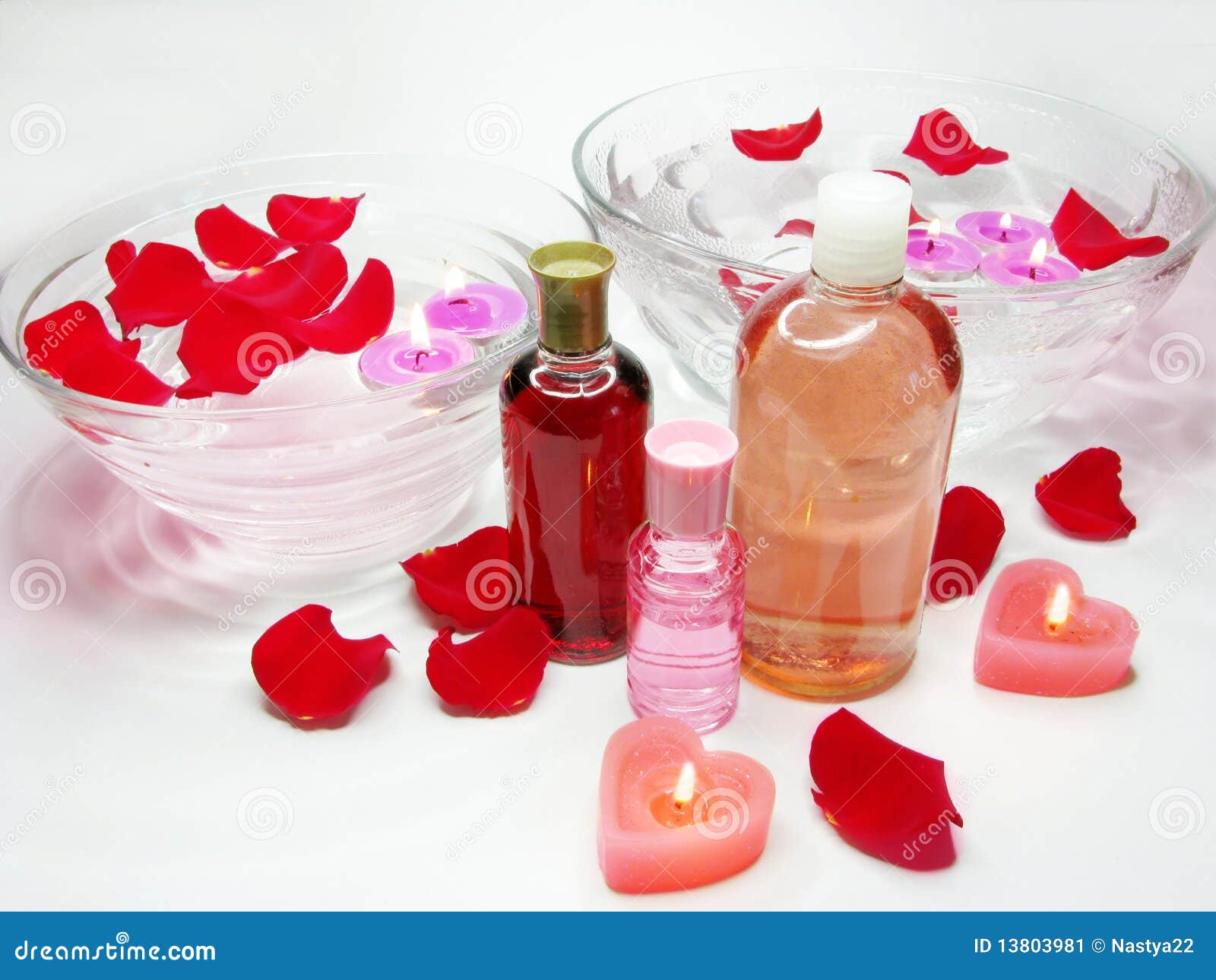 Spa Bowl with Rose Petals and Oil Essences Stock Image Image of care, essence 13803981