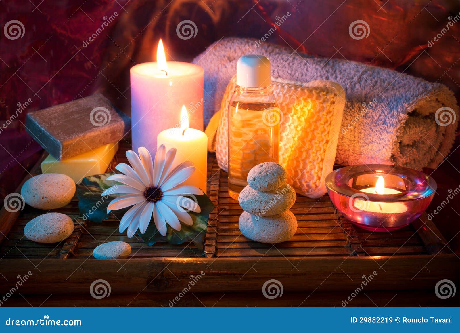 Spa candle stone oil soap stock image. Image of culture 29882219
