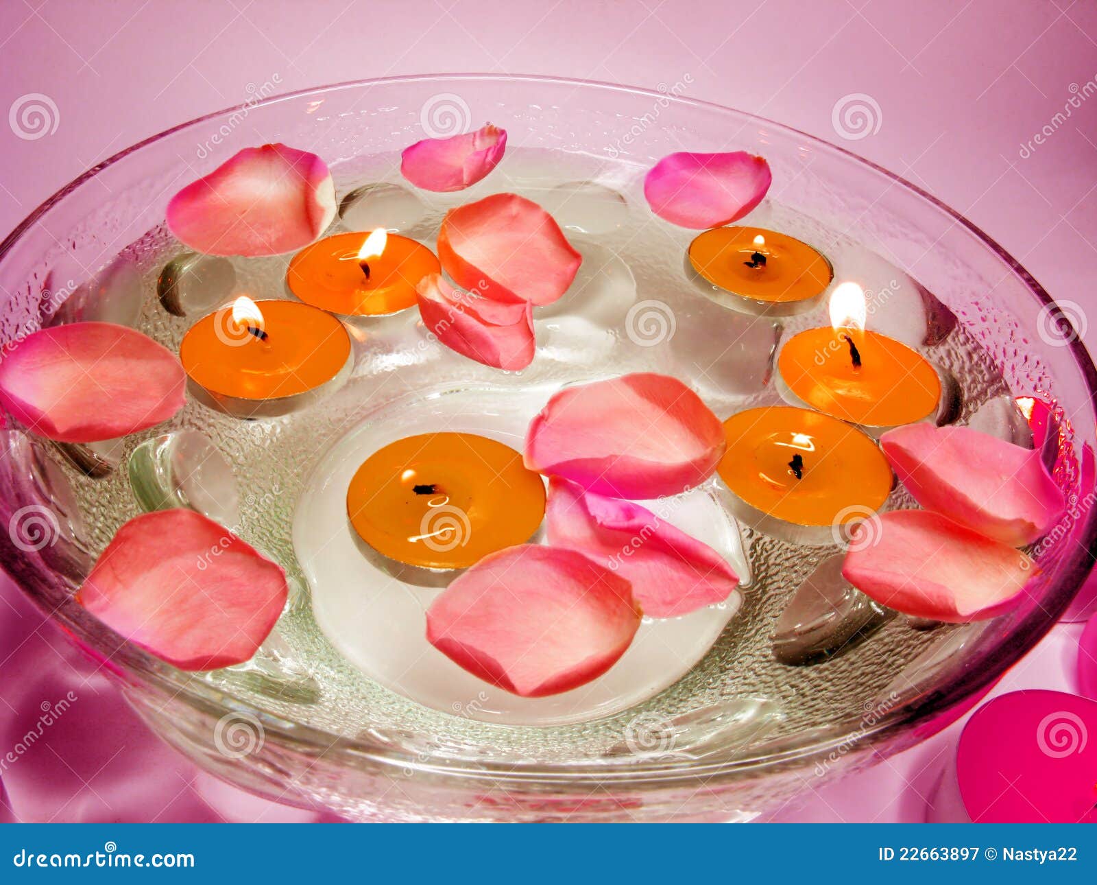 Spa candles flowers stock image. Image of fashion, aroma 22663897