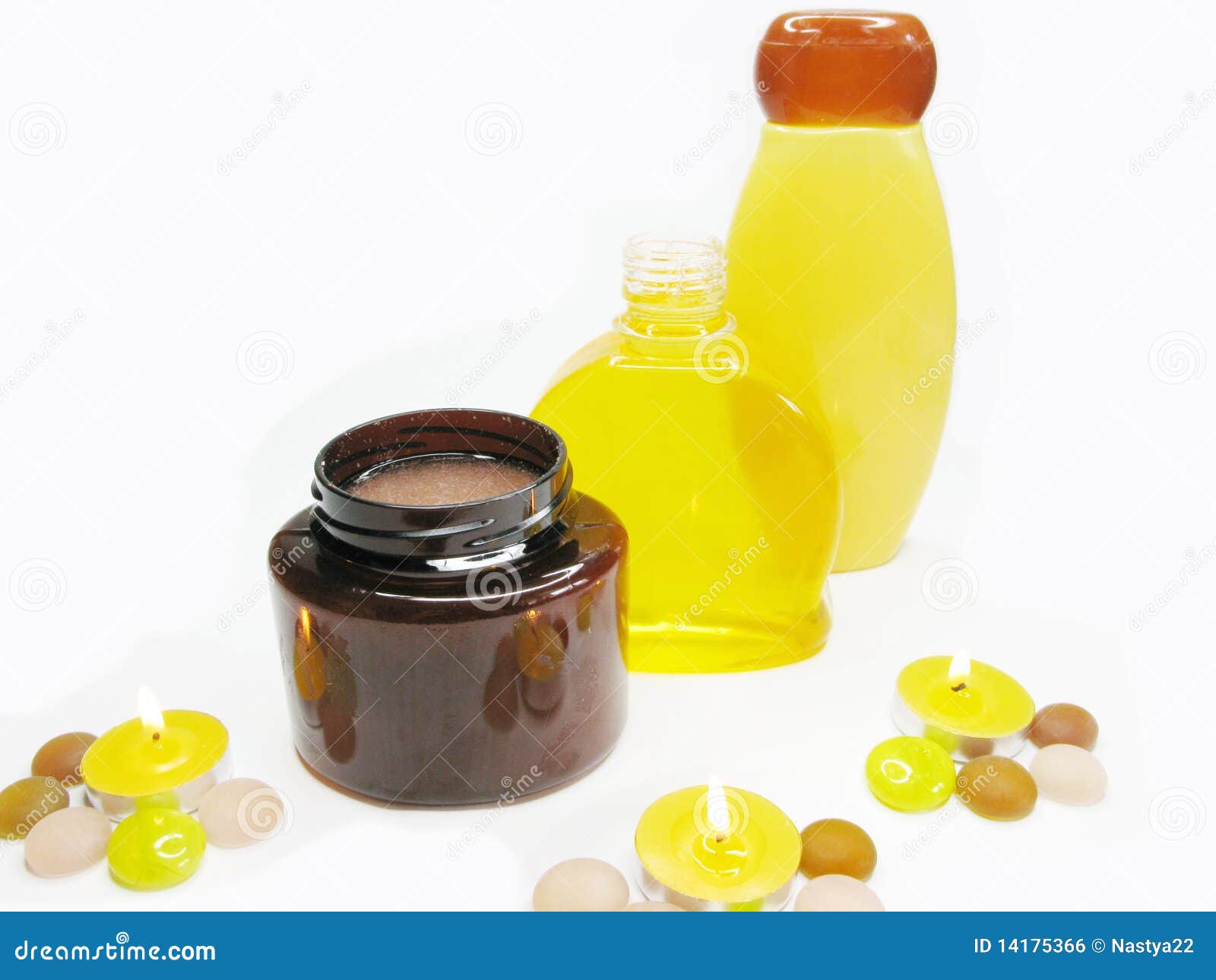 Spa hair shampoo candles stock photo. Image of bathing 14175366
