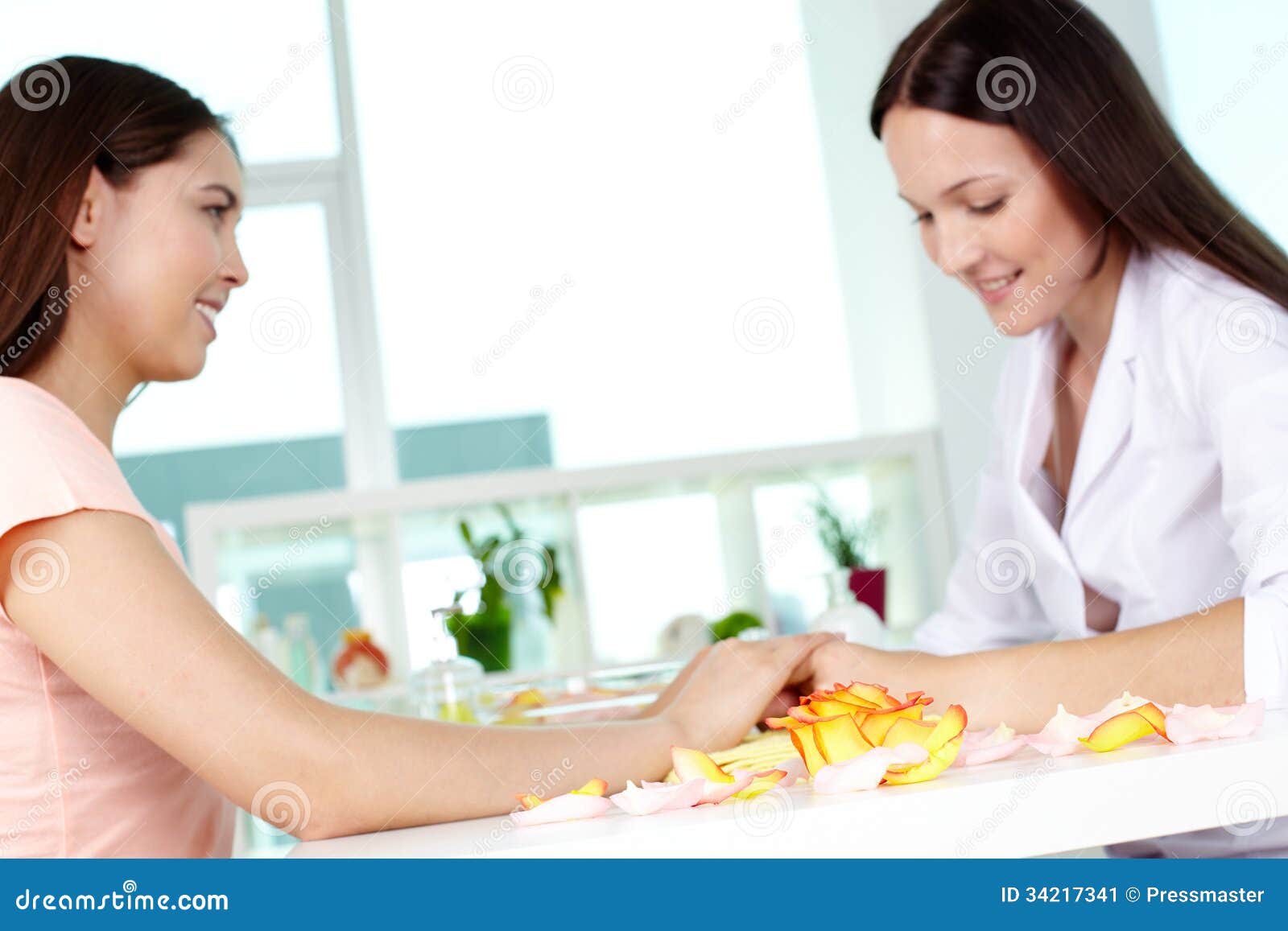 Spa hand care stock image. Image of modern, female, attractive 34217341