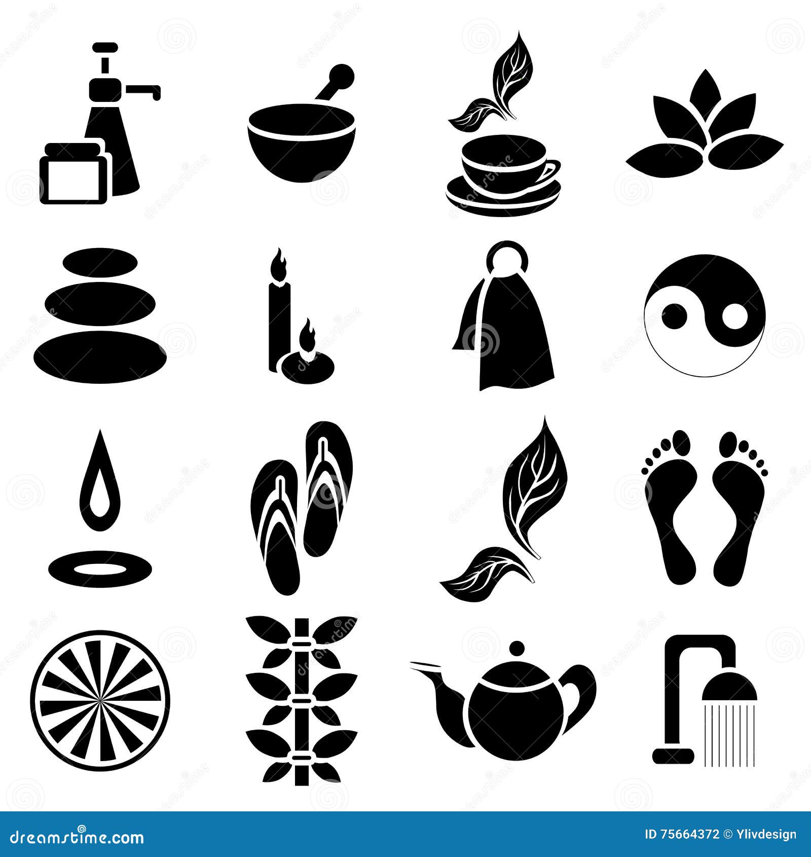 Spa Icons Set, Simple Style Stock Vector - Illustration of nail ...