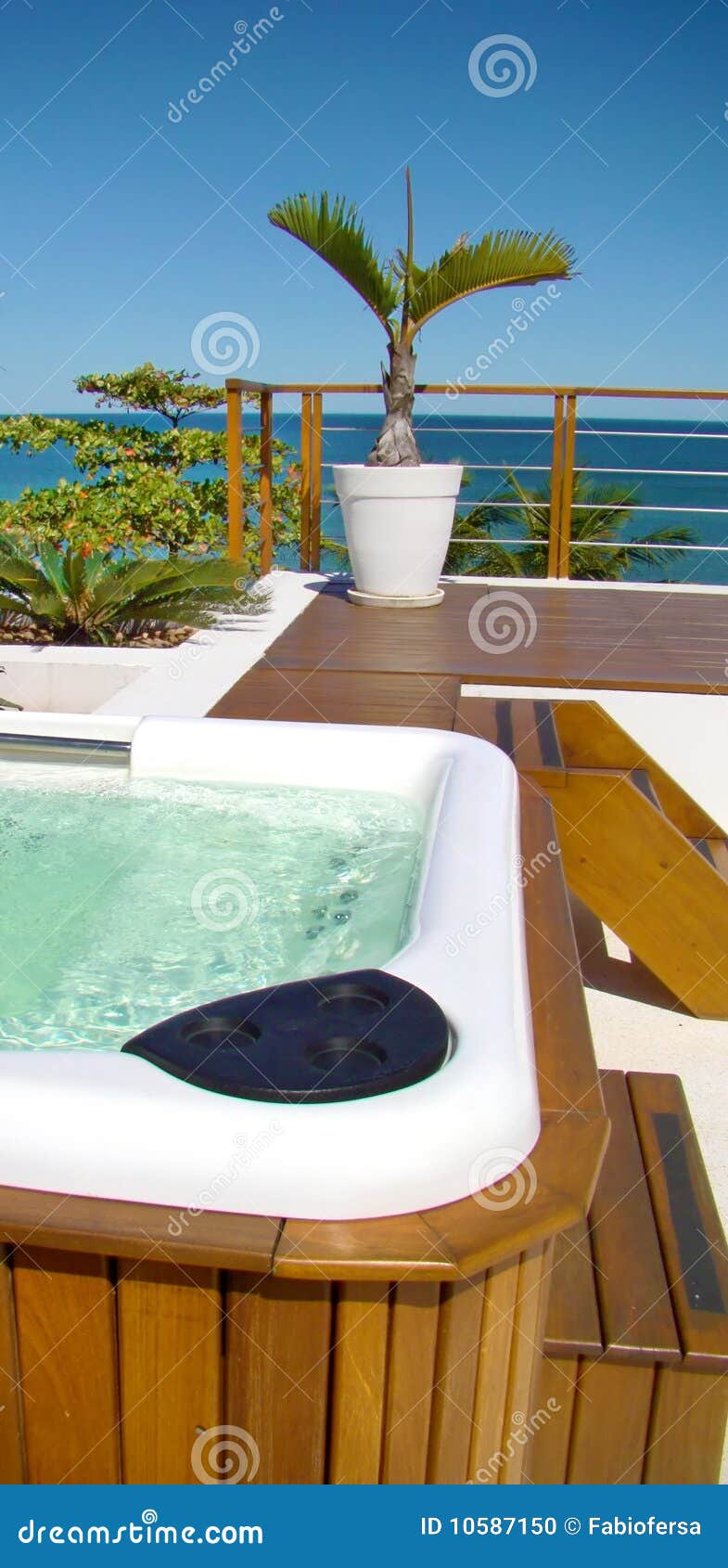Spa jacuzzi outdoors stock photo. Image of garden, basin 10587150