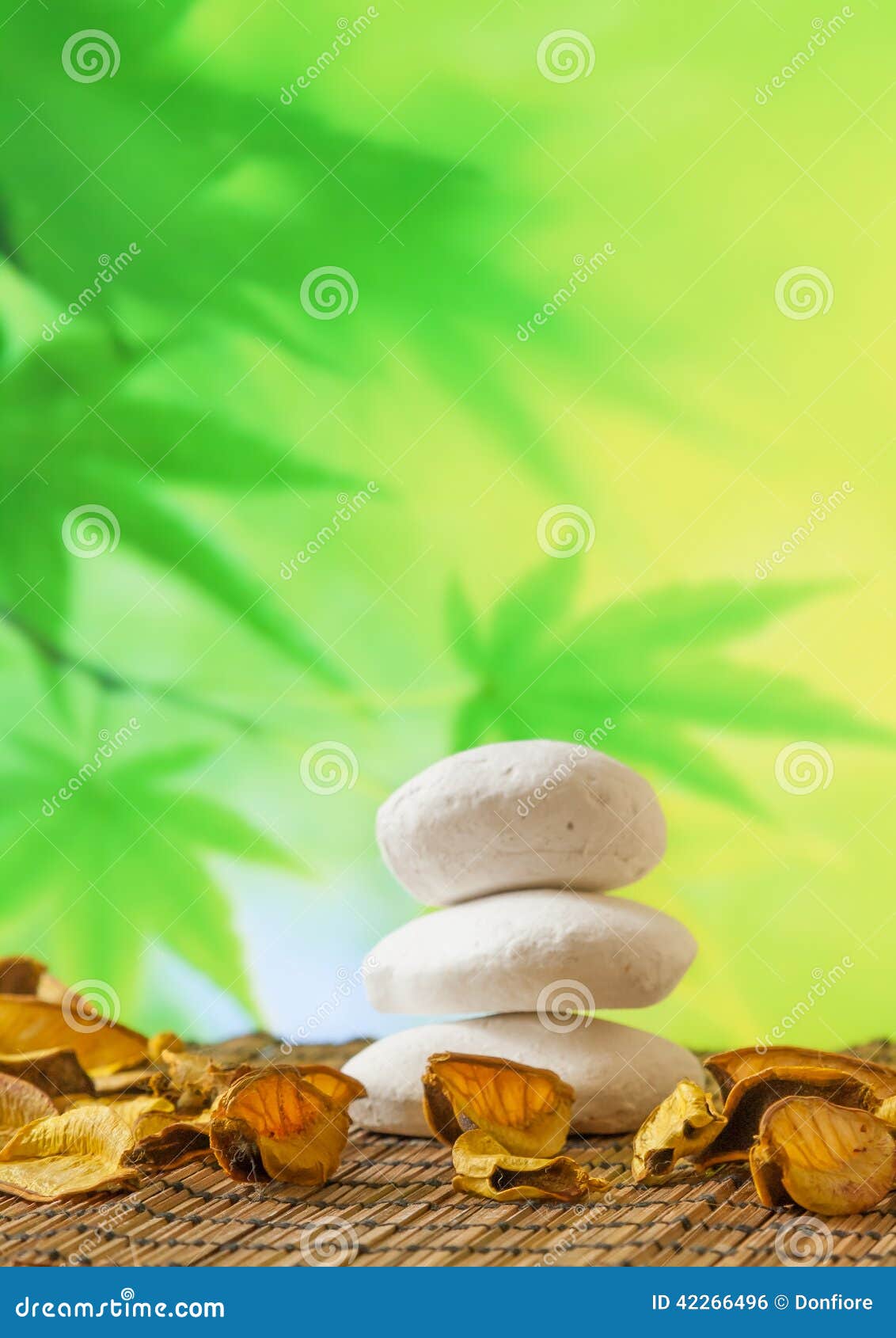 Spa Massage Border Background With Stone Stock Photo Image Of