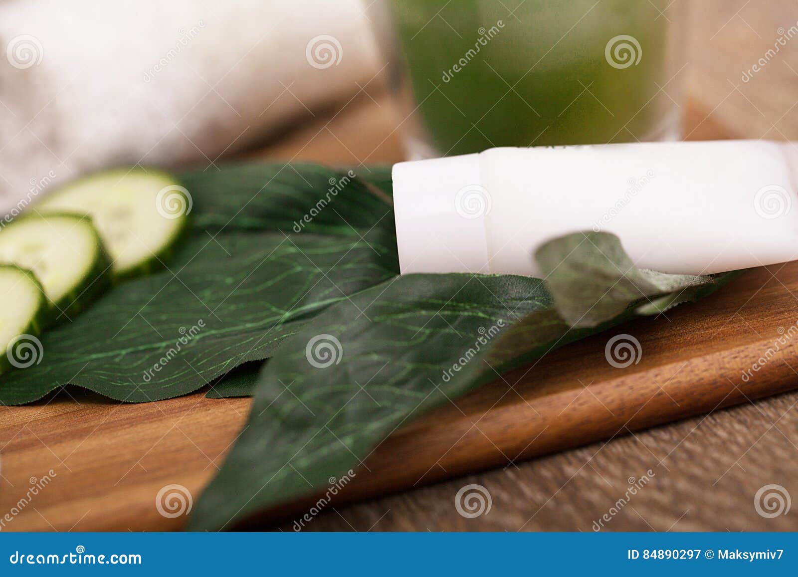 Spa Massage , Setting with Rolled, Towel, Candlelight Stock Image
