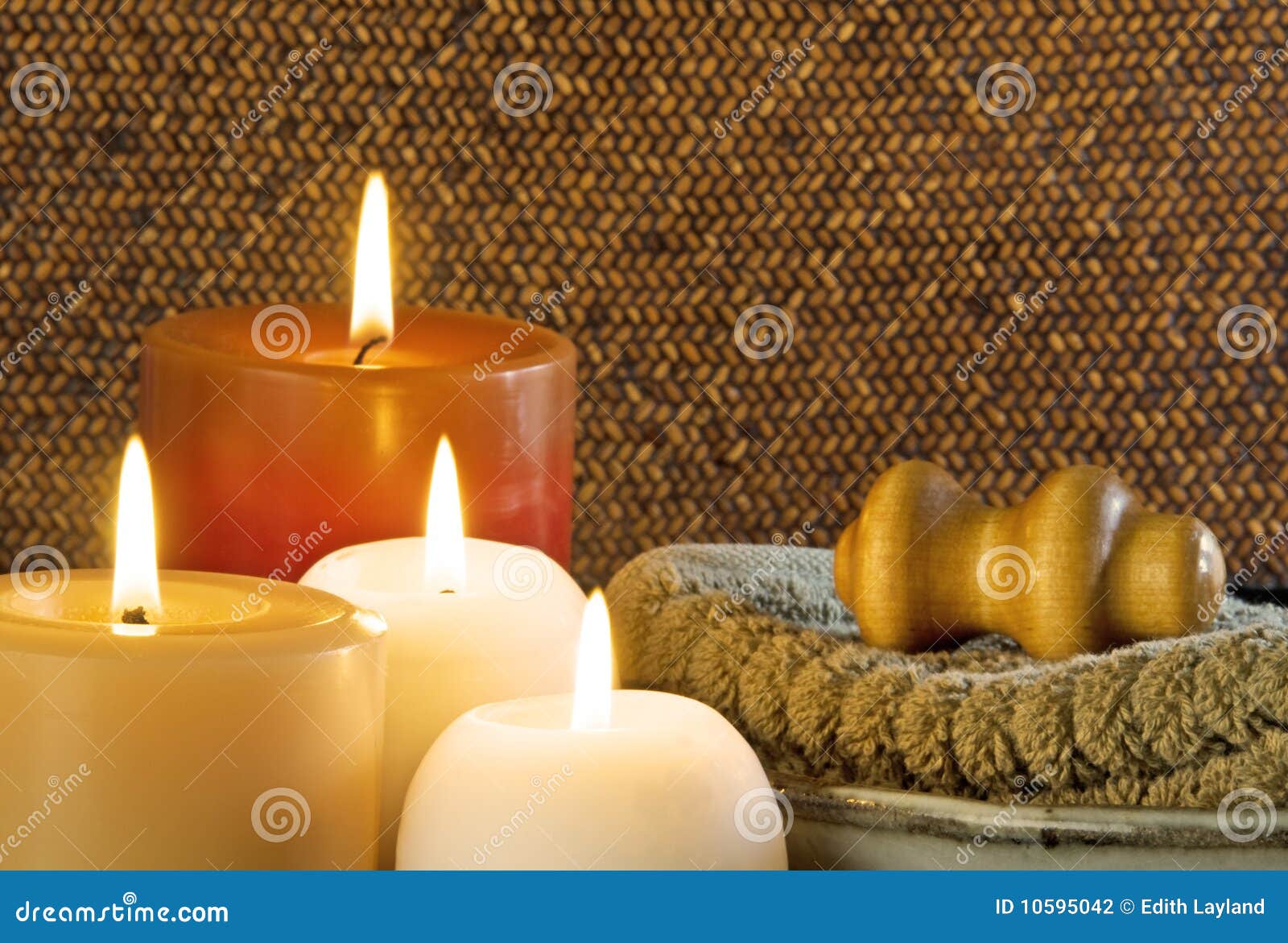 Spa Massage Treatment with Candles Stock Photo Image of treatment