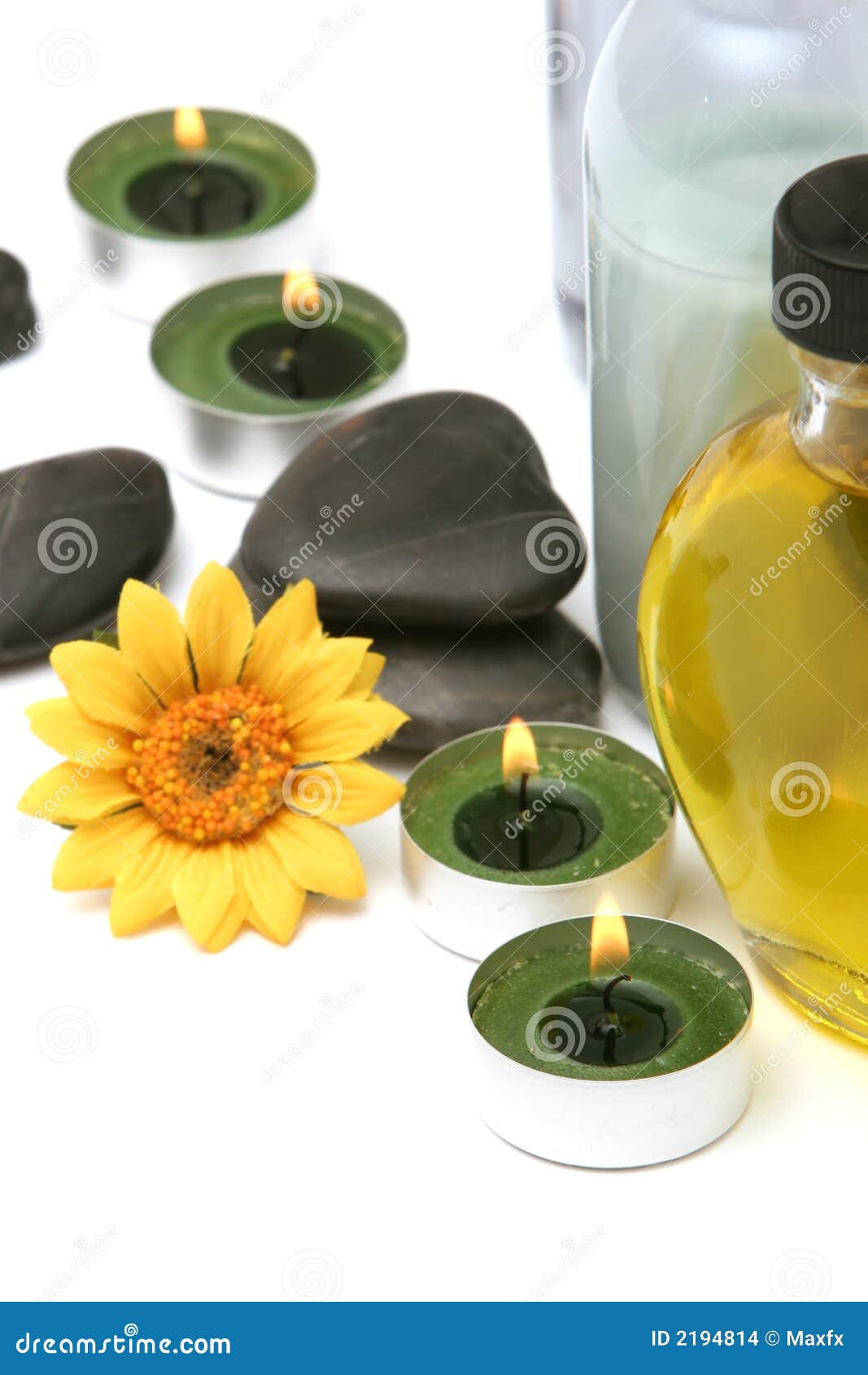 Spa Oils, Stones and Candles Stock Photo Image of essential