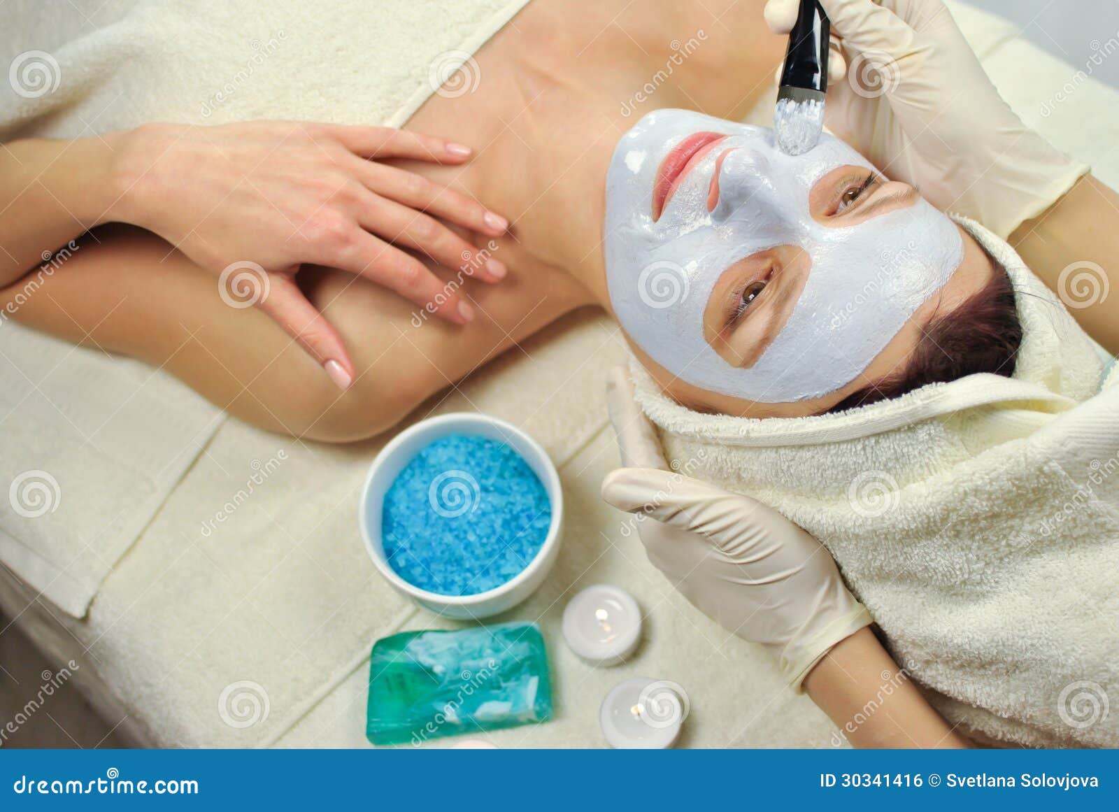 Spa procedure stock photo. Image of background, creams 30341416
