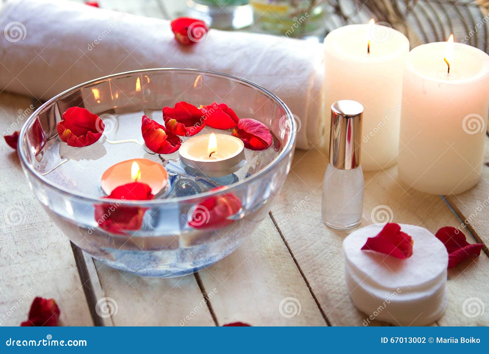 Spa Relaxation with Candles and Roses Stock Photo Image of natural
