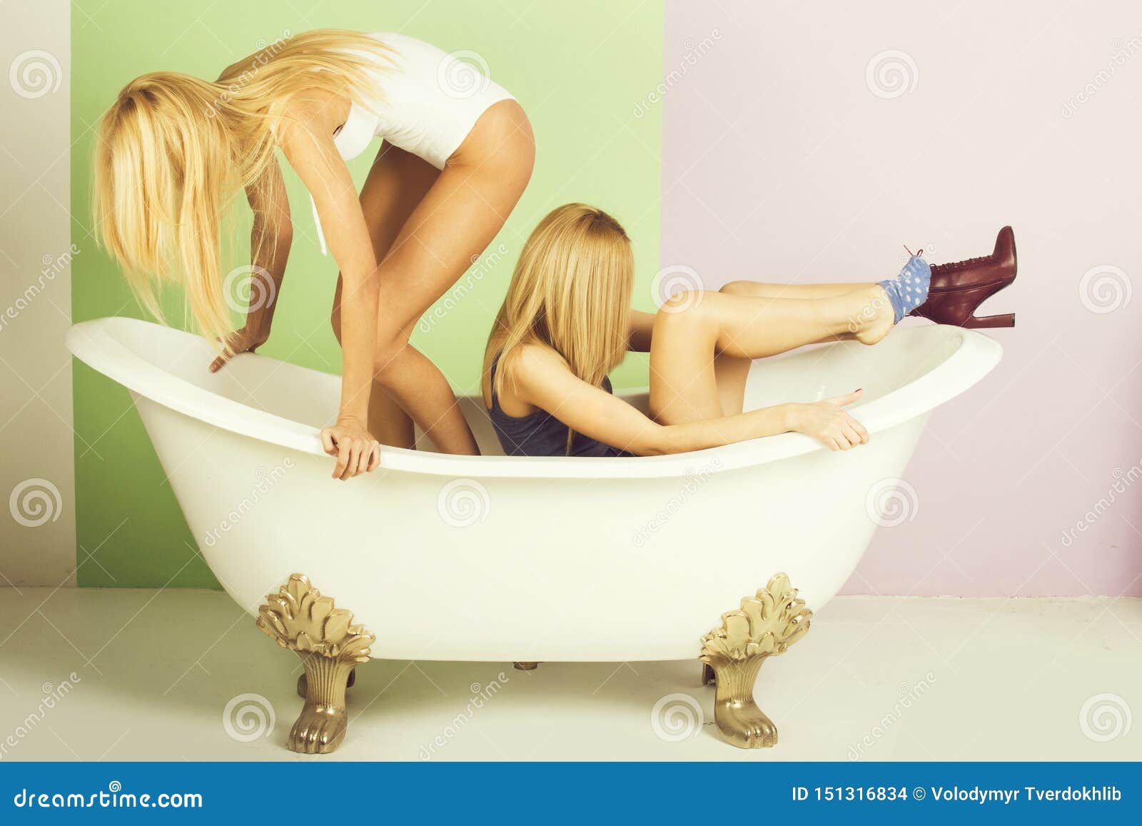 Lesbians Bathing