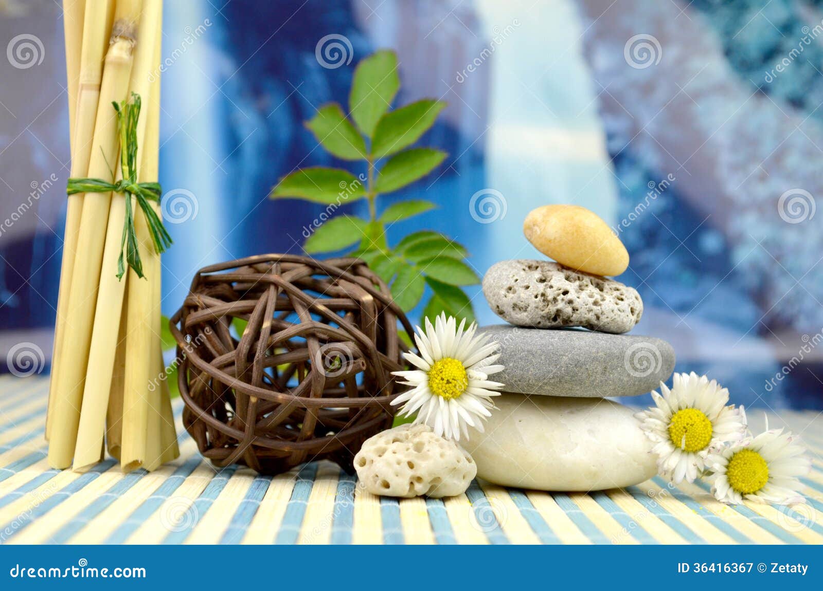 Spa stones stock image. Image of arrangement, bloom, alternative - 36416367
