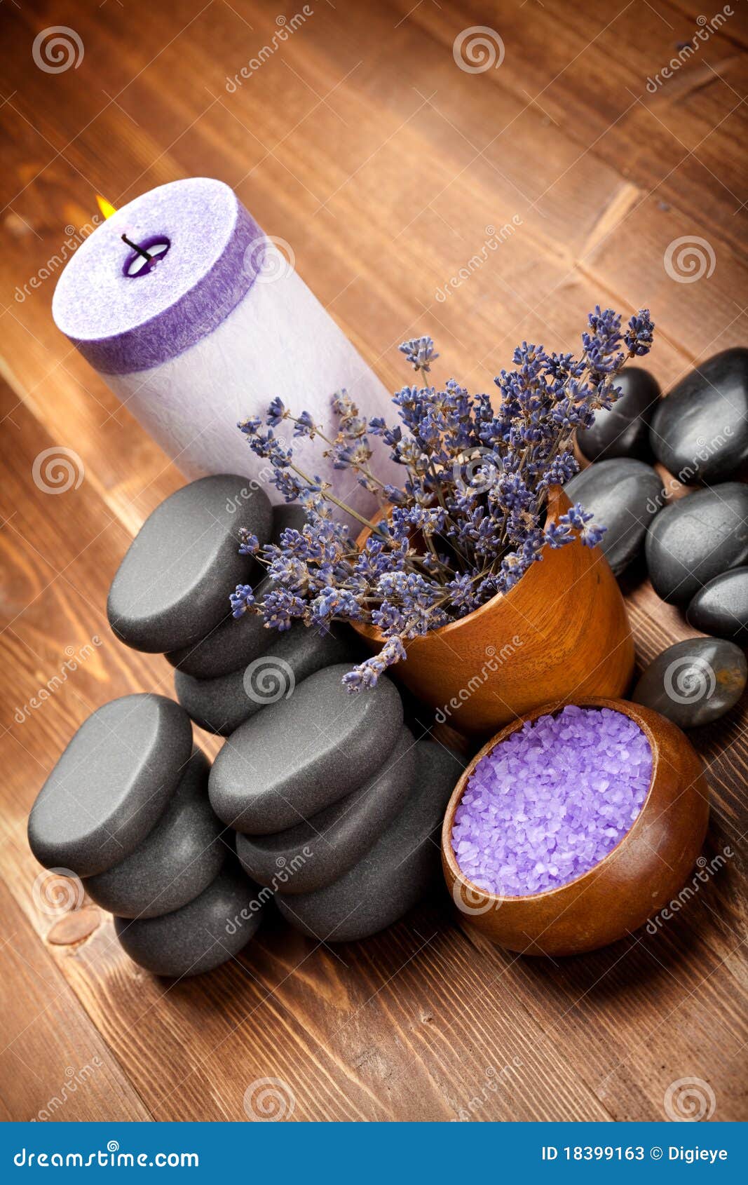 Spa Stones Lavender Aromatherapy Stock Image Image of salt, mineral
