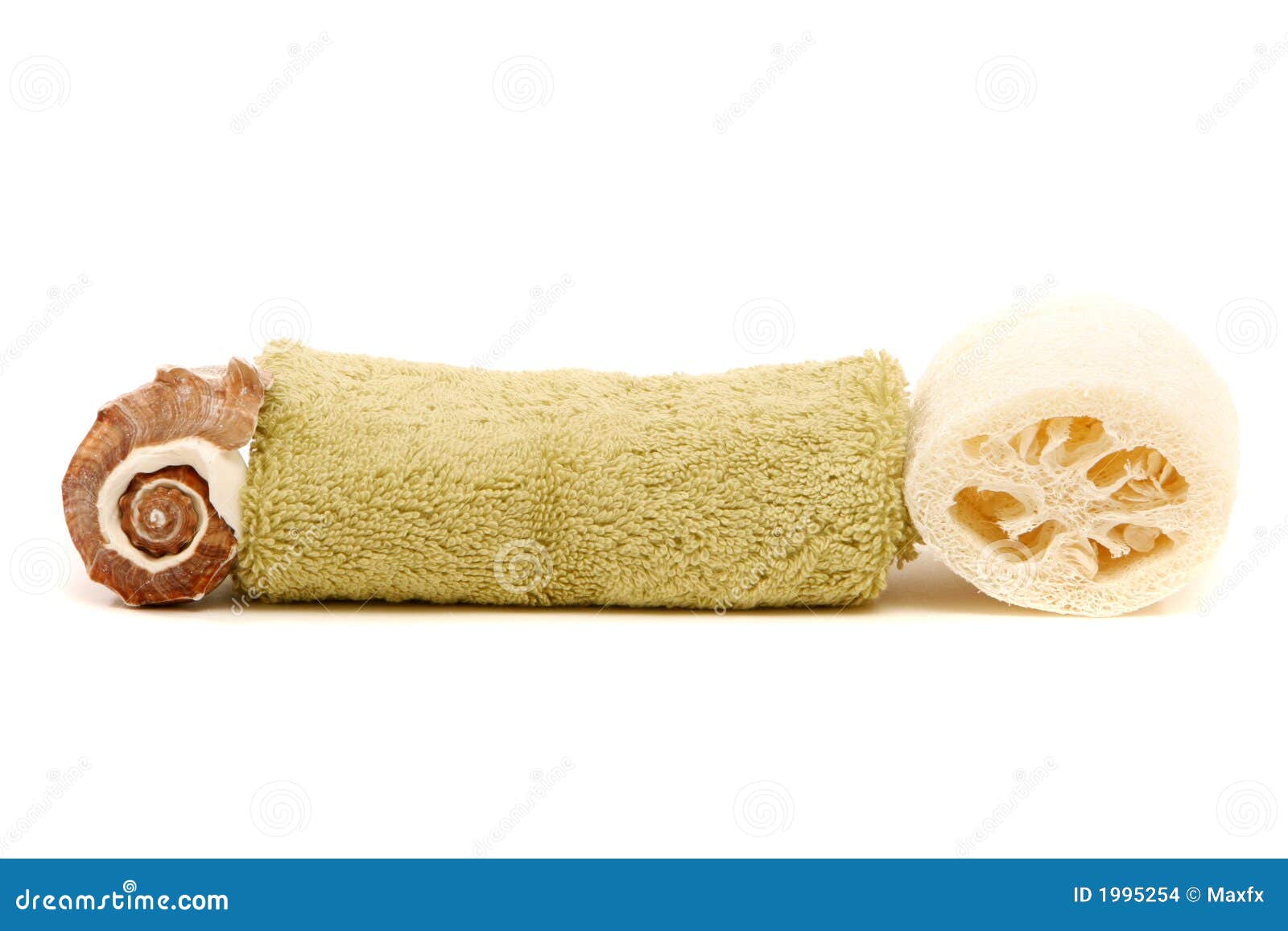 Spa Towel, Loofah And Seashell Stock Photo Image of clean, health