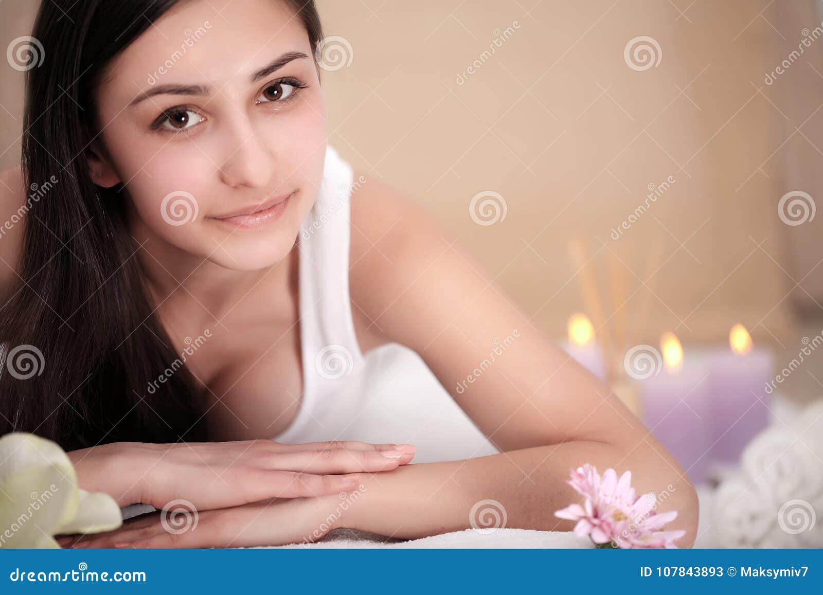 Spa Woman Massage Procedure In Beauty Spa Salon Stock Image Image Of