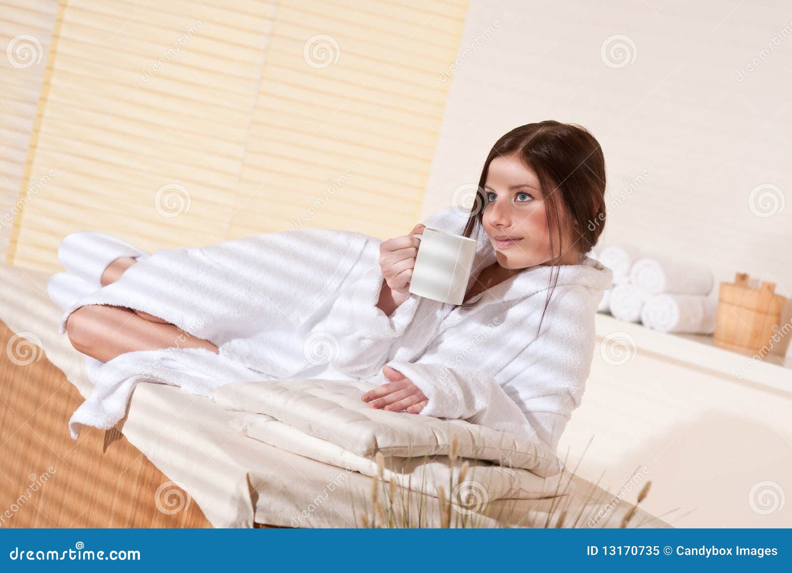 Spa Young Woman at Wellness Therapy Massage Stock Image Image of