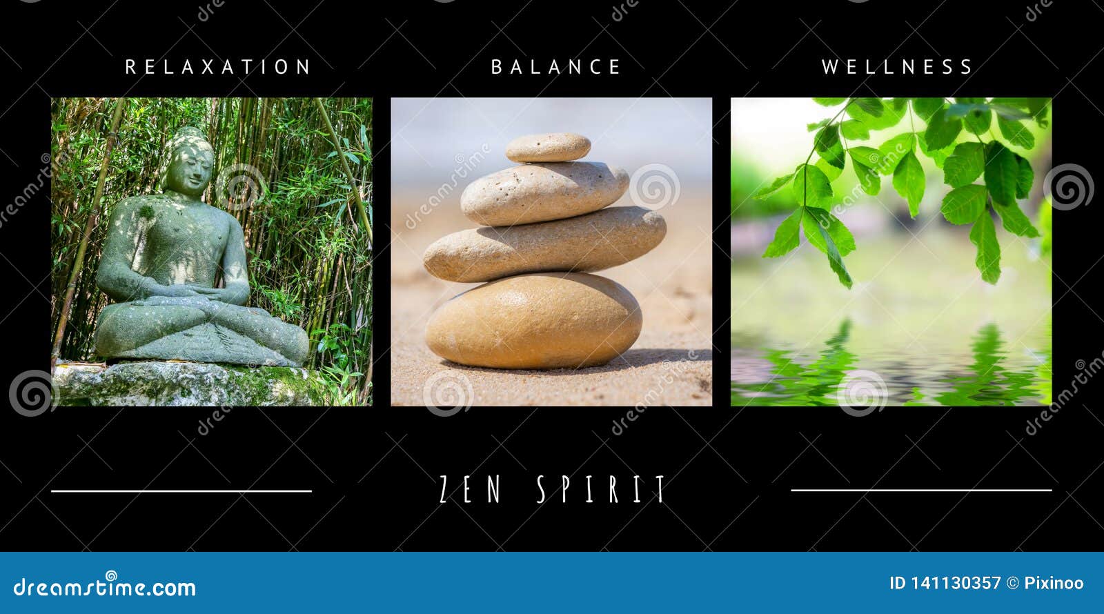 Spa Zen Theme Photo Collage Composed of Different Images Stock Image ...