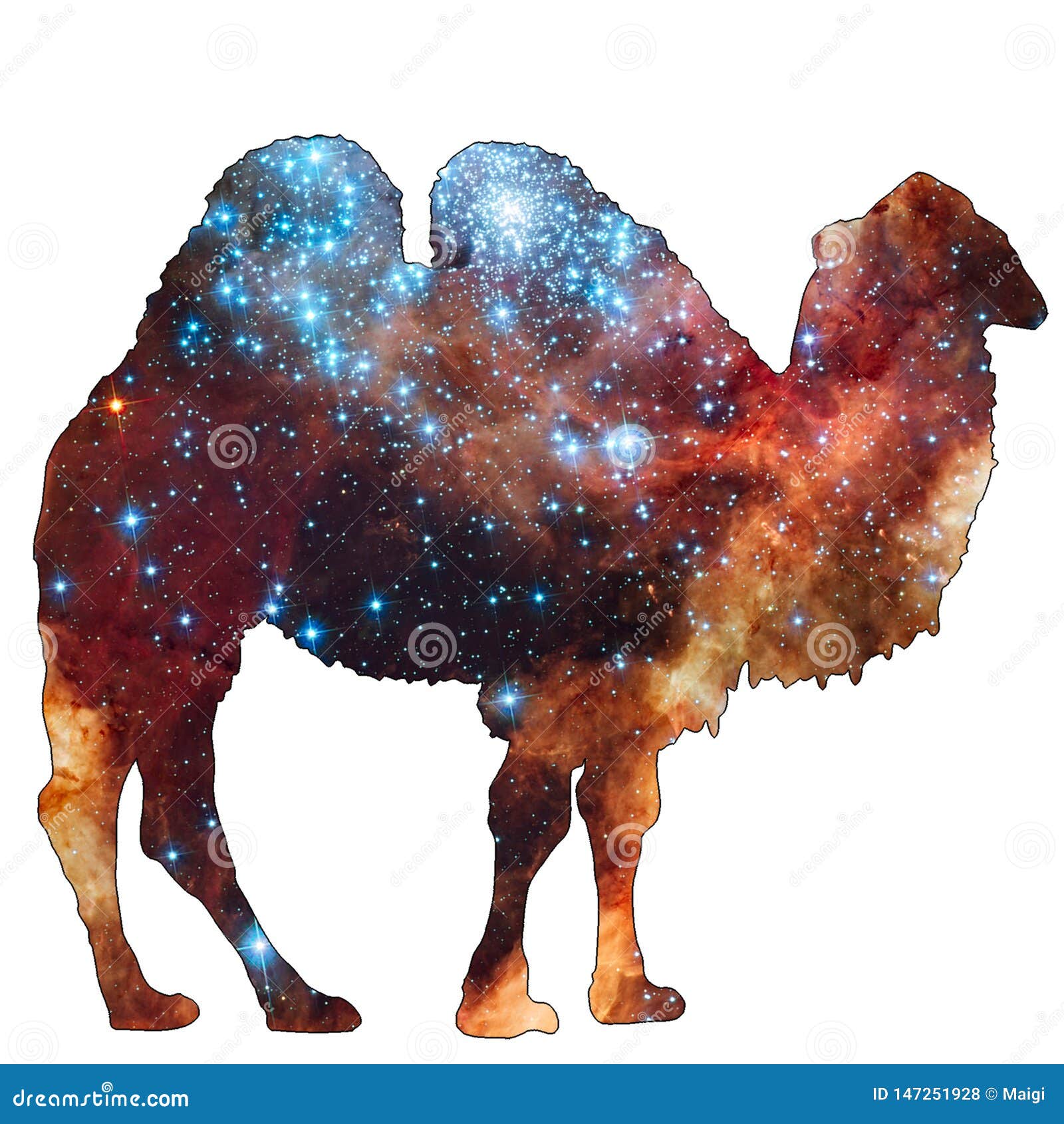 Space Animal Camel stock illustration. Illustration of galaxy - 147251928