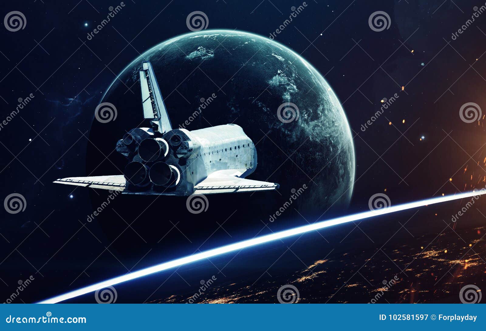 Science Fiction Art. Beauty of Deep Space. Elements of this Image