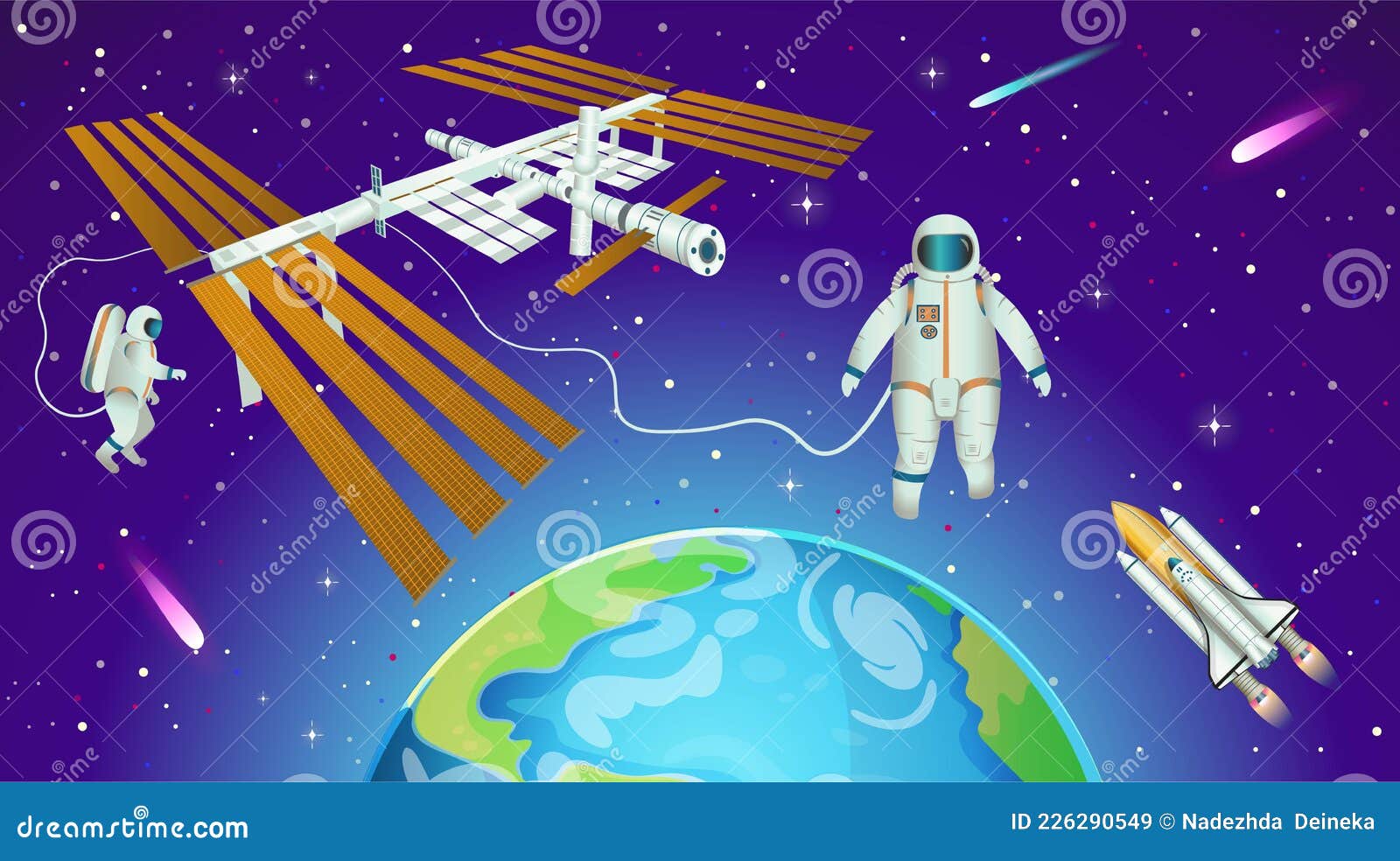 space station cartoon