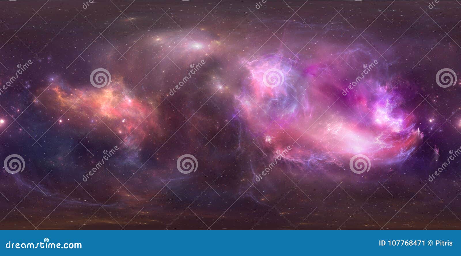 space background with purple nebula and stars. panorama, environment 360 hdri map. equirectangular projection, spherical panorama.