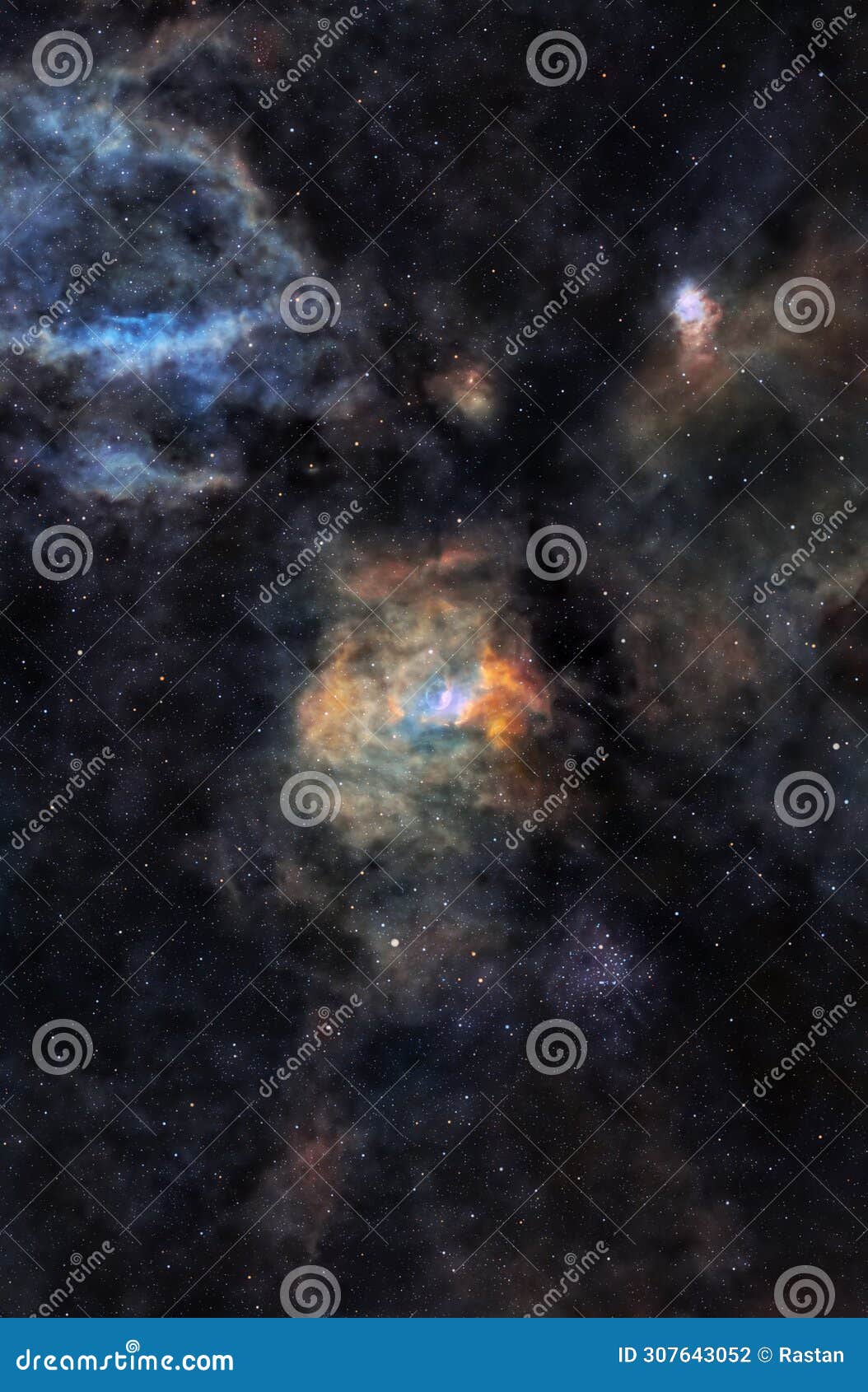 space clouds of cassiopeia