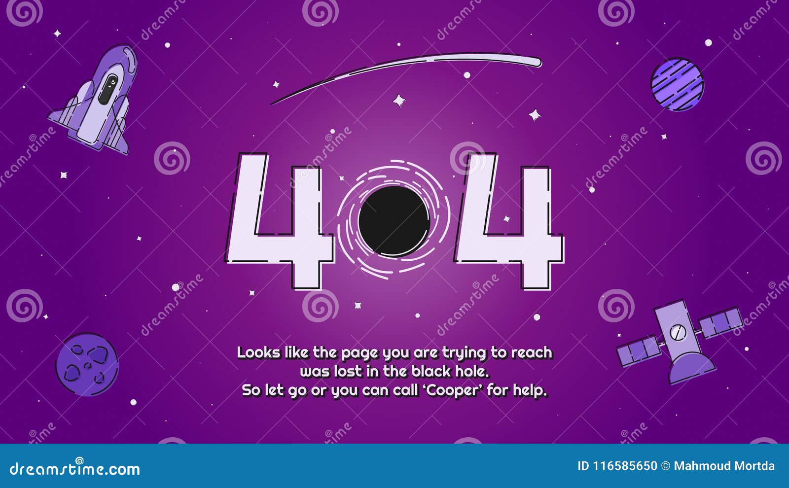 space s `black hole` error 404 page 