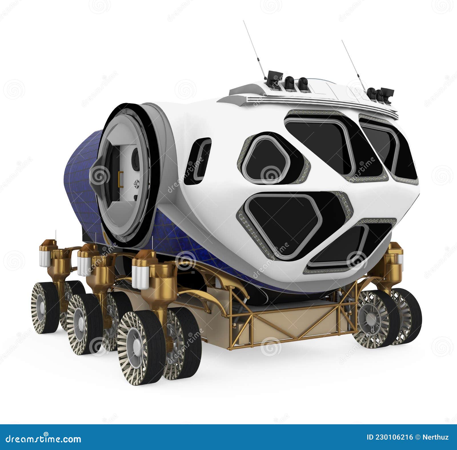 Space Exploration Vehicle Isolated Stock Illustration Illustration of