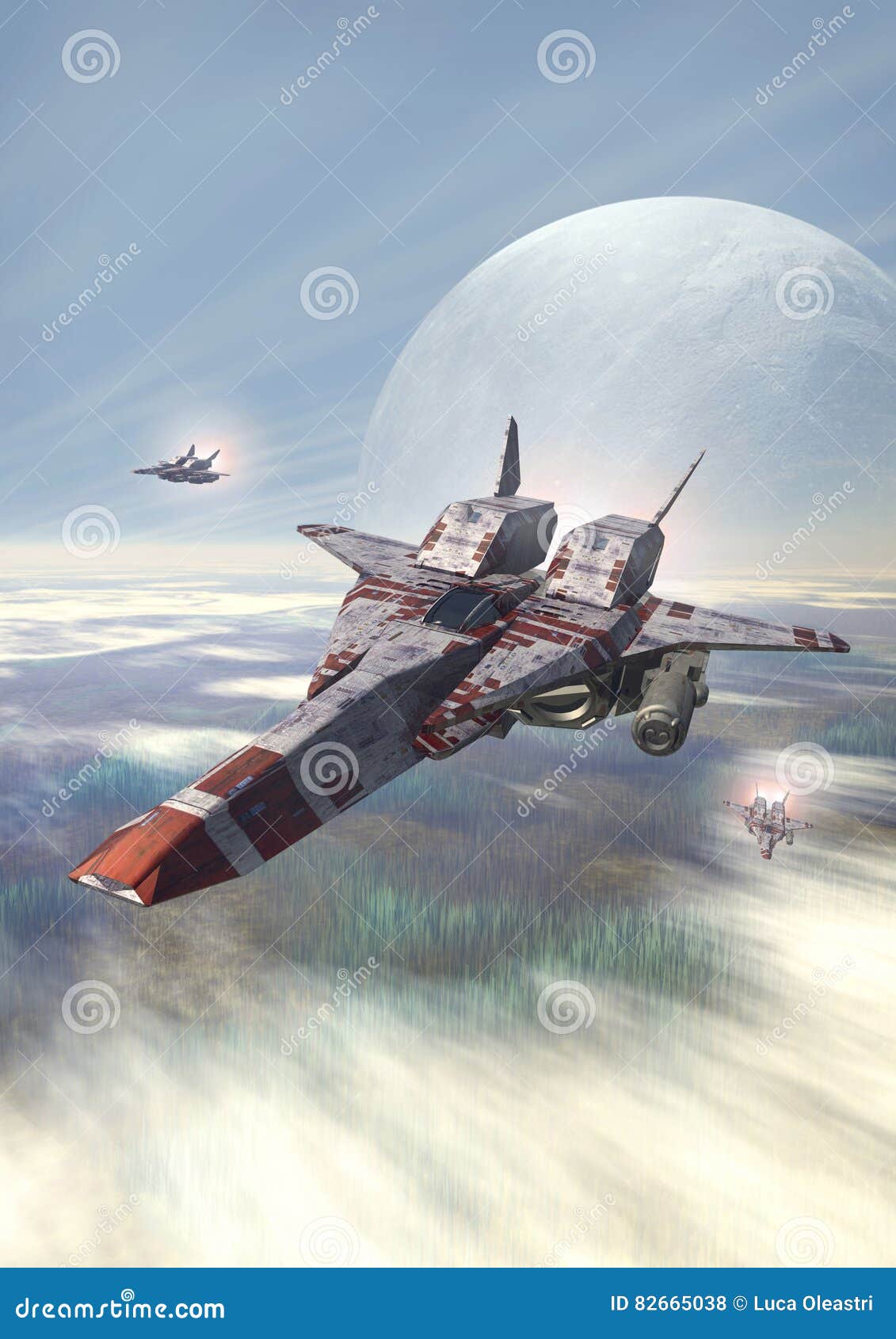 space fighter on patrol