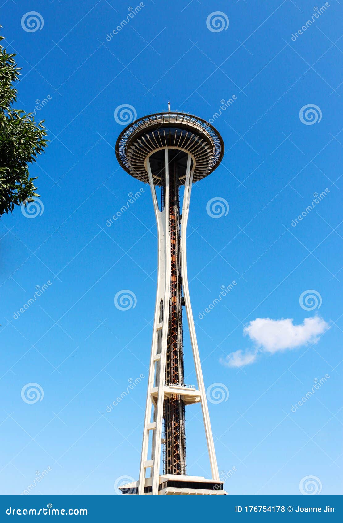 The Seattle Space Needle, Blue Sky Editorial Stock Photo Image of