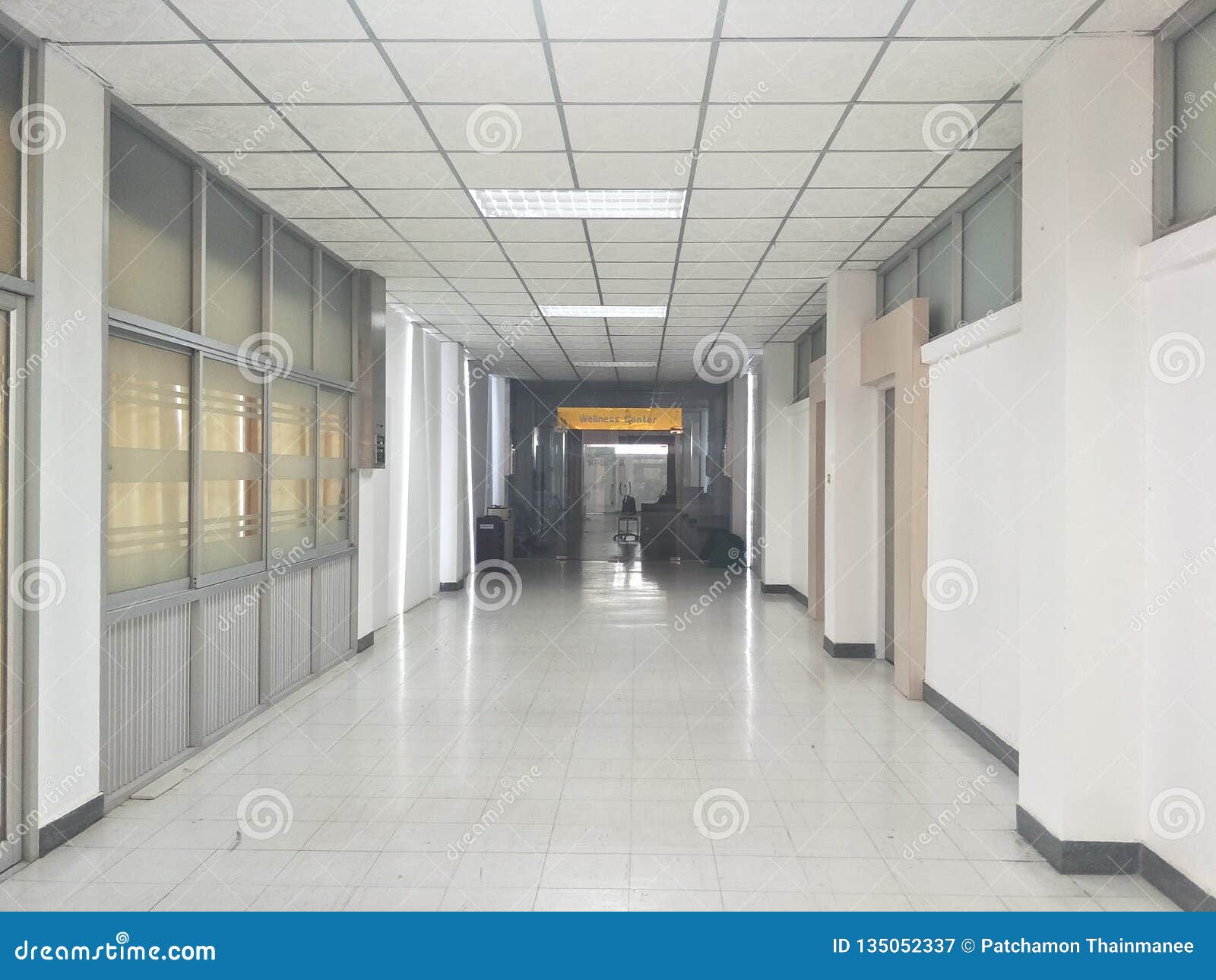 space, pathways, rooms and building doors in hospitals