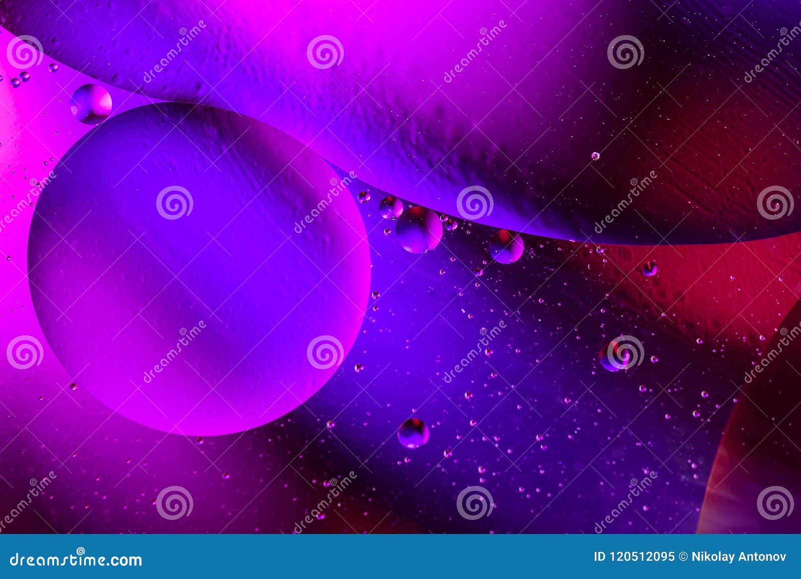 space or planets universe cosmic abstract purple background. abstract molecule atom sctructure. water bubbles. macro shot of air o