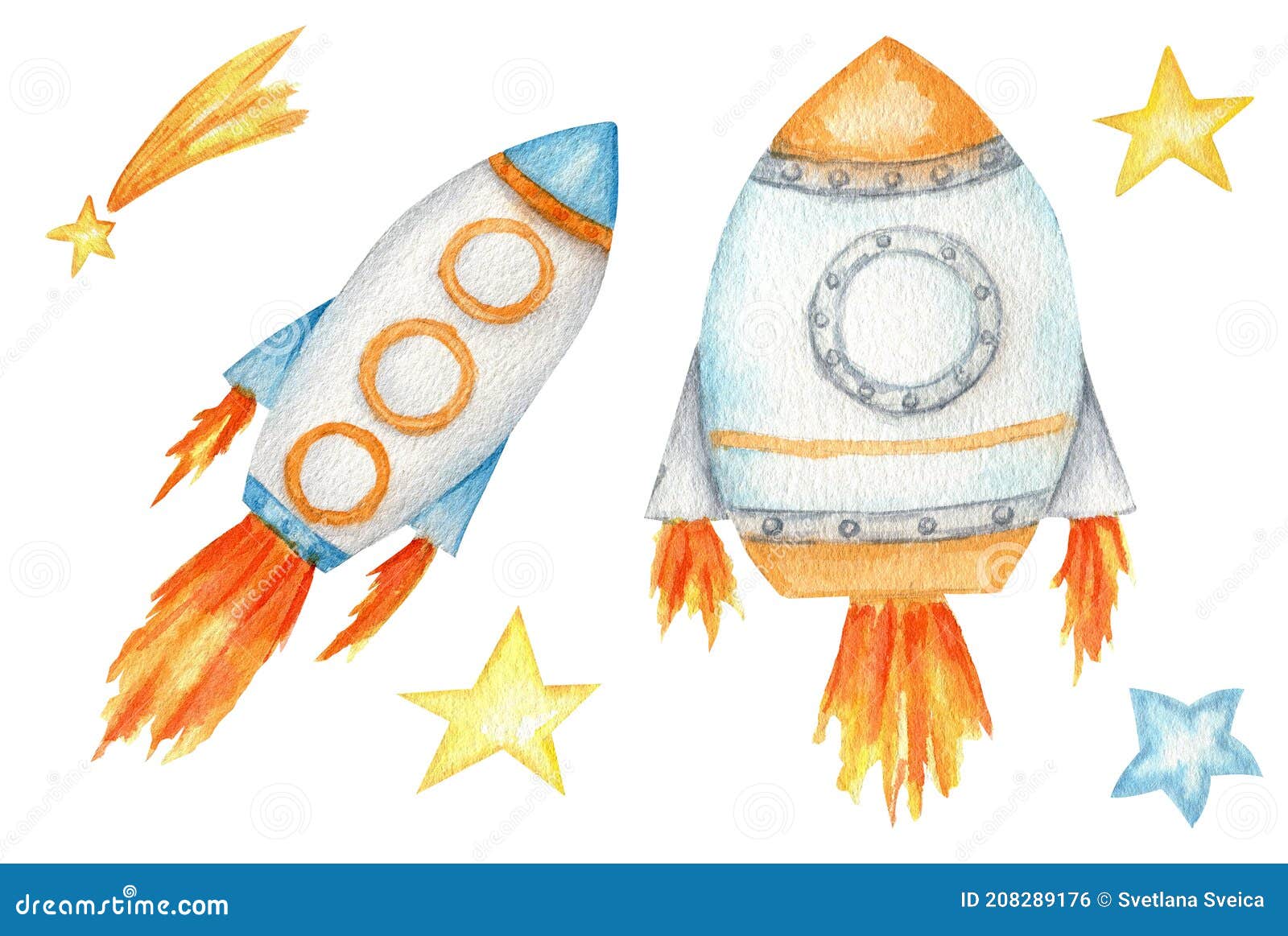 https://thumbs.dreamstime.com/z/space-rocket-launch-stars-set-spaceship-start-isolated-watercolor-illustration-cute-cartoon-kids-ship-208289176.jpg