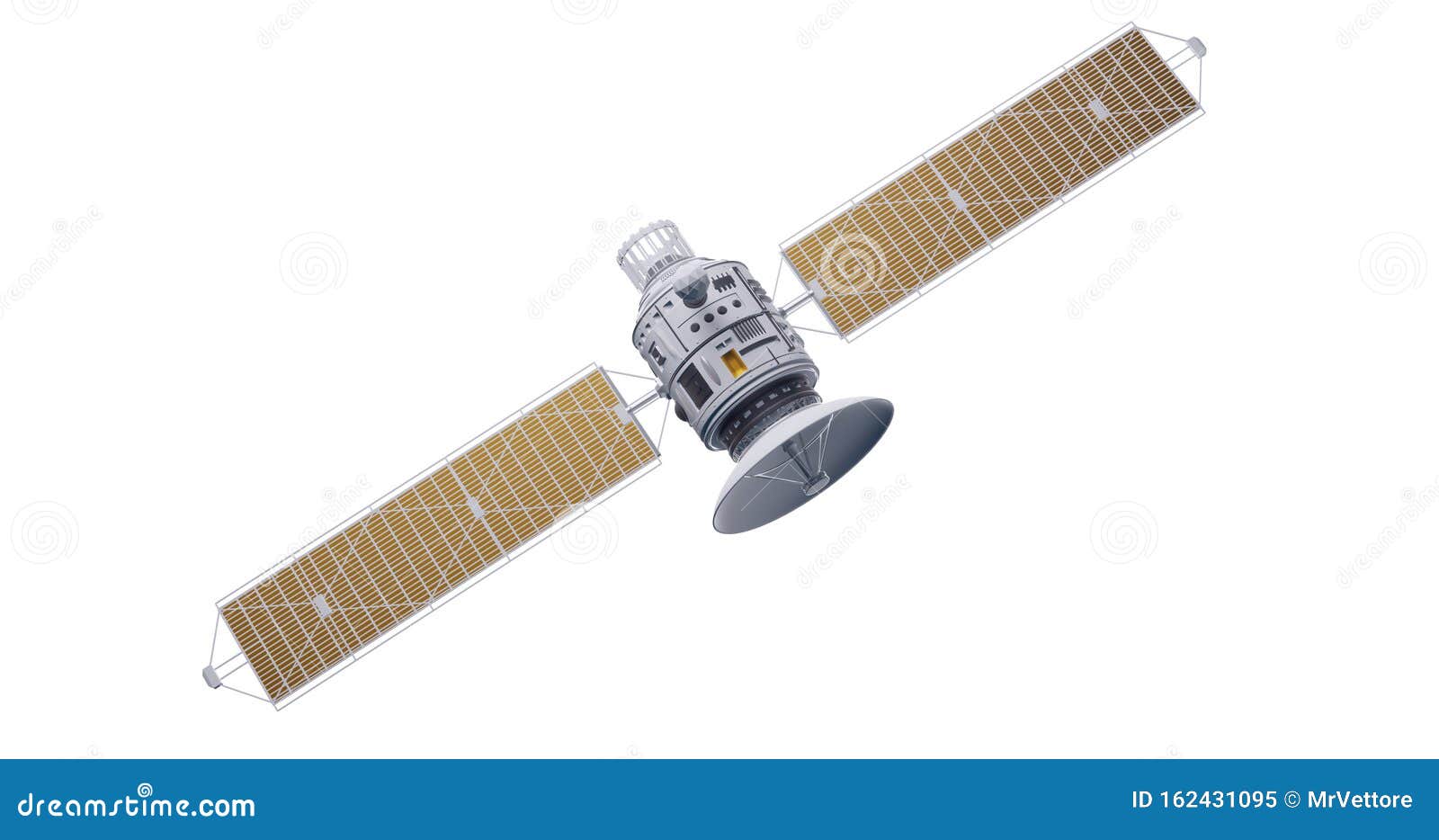 space satellite communication. 3d render sputnik . satelite  on white background